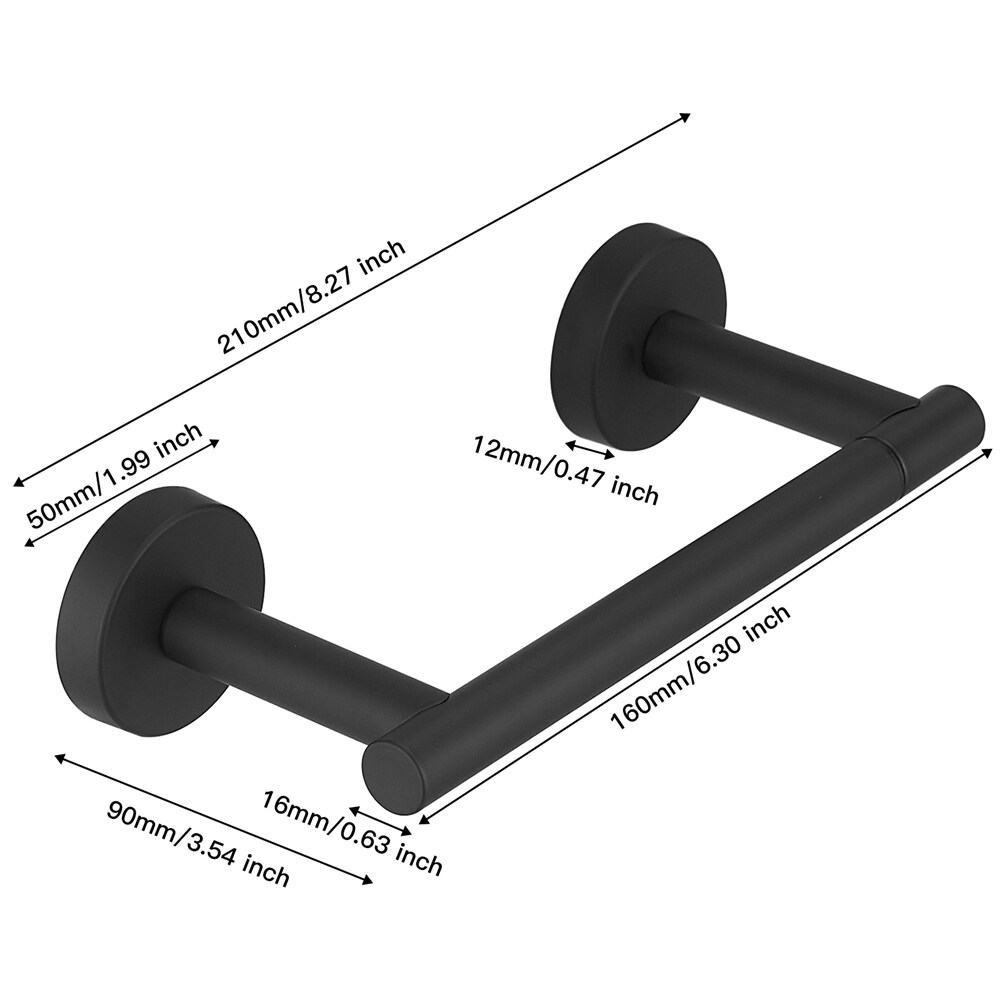 26.75 in Freestanding Toilet Paper Holder Black