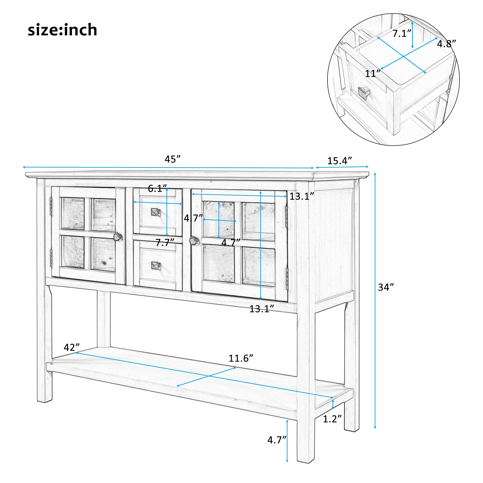 Mondawe OR-49AAK-US Console-Sofa-Tables - View #13