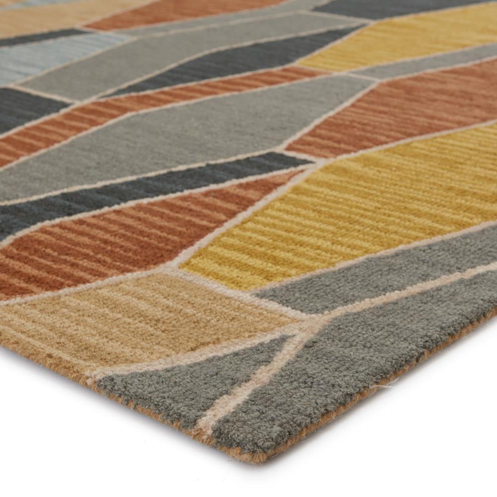 Amado 9' x 12' Gray Geometric Wool Area Rug