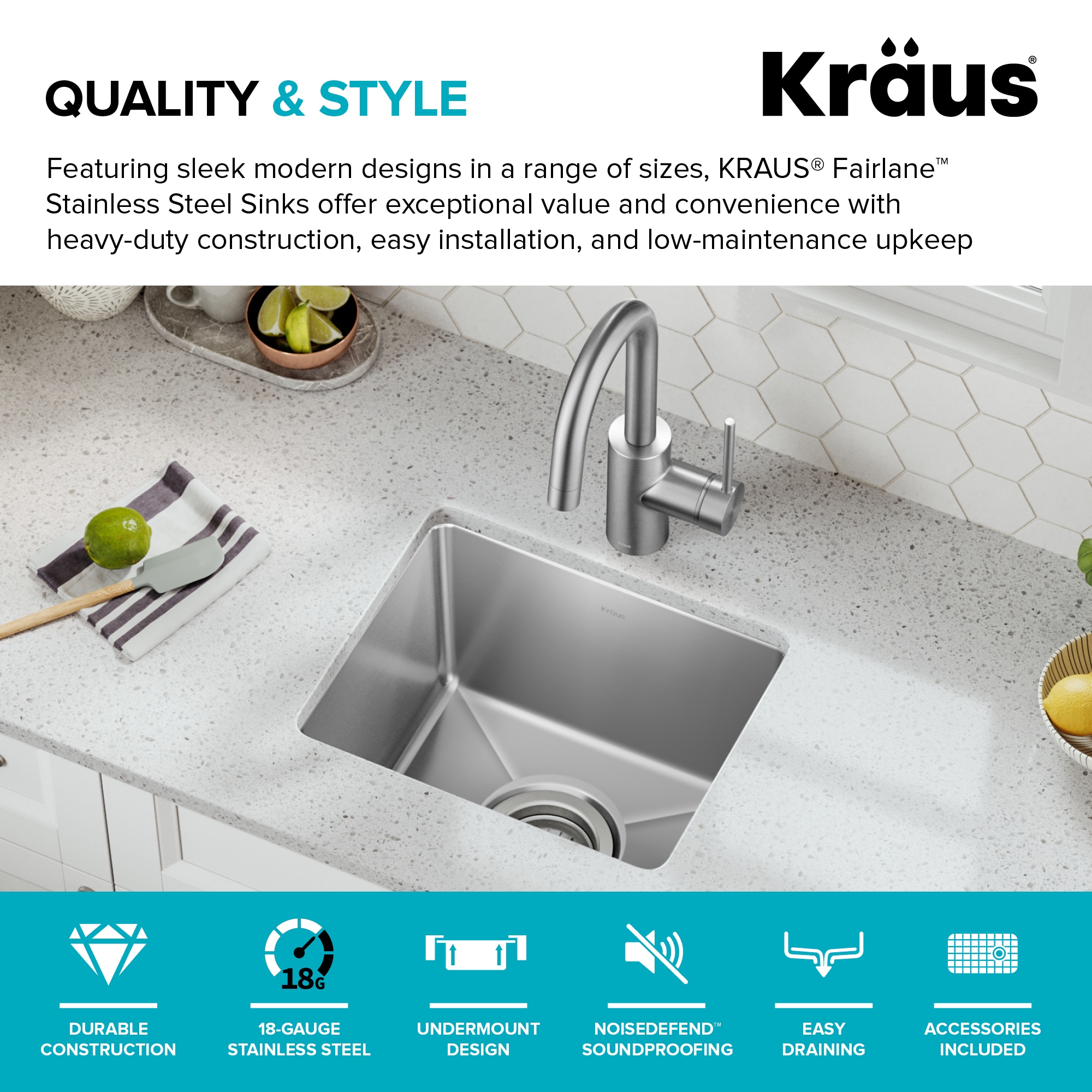 Kraus KHU631-15 Bar-Prep-Sinks - View #3