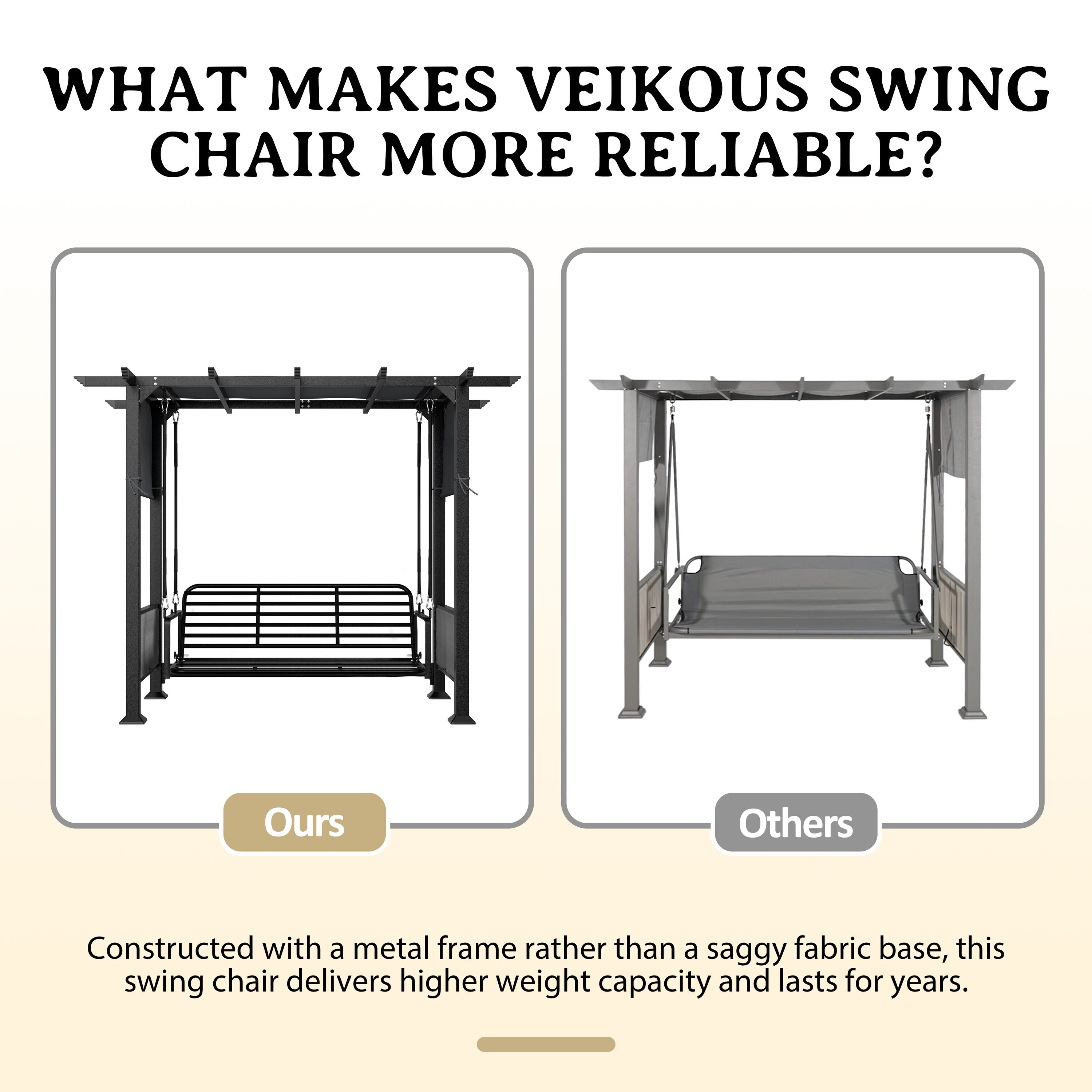 VEIKOUS PG0203-EG-03GY-1 Swing-Gliders - View #5