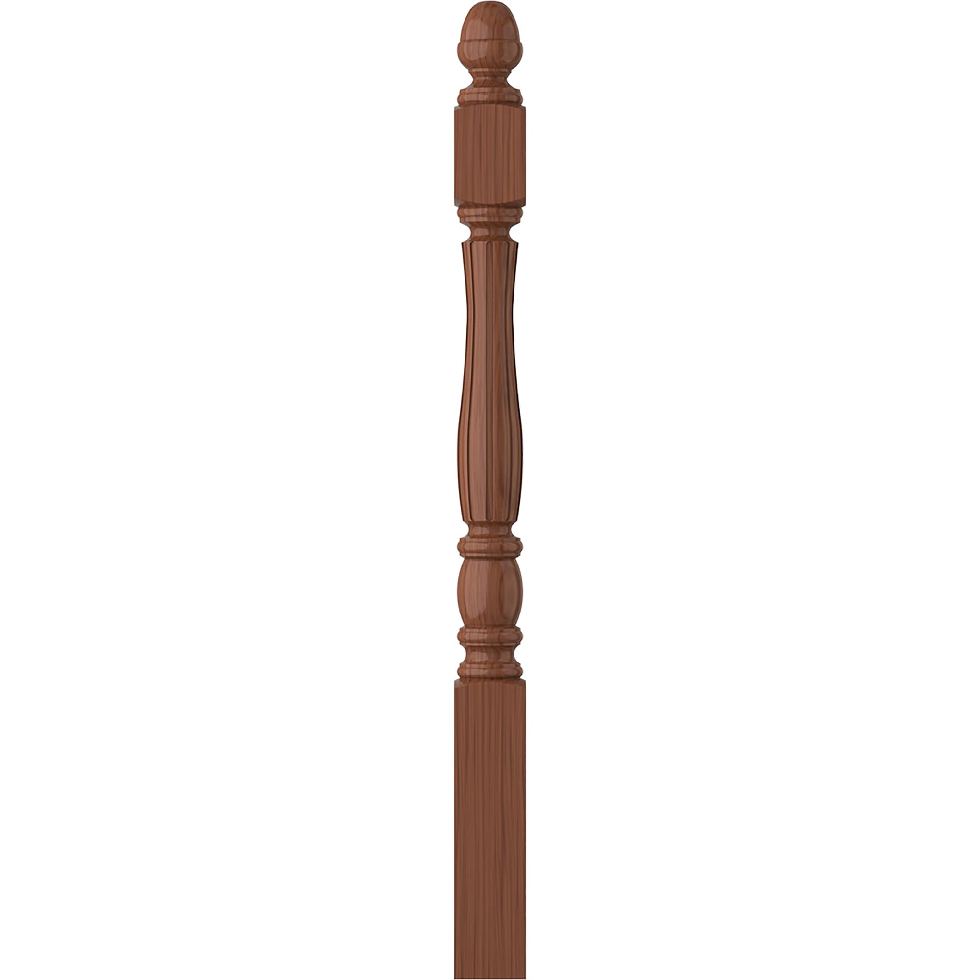 L.J. Smith Stair Systems LJF-3340-C Briarcliffe 3.5-in x 47.4375-in Unfinished Cherry Starting Stair Newel Post