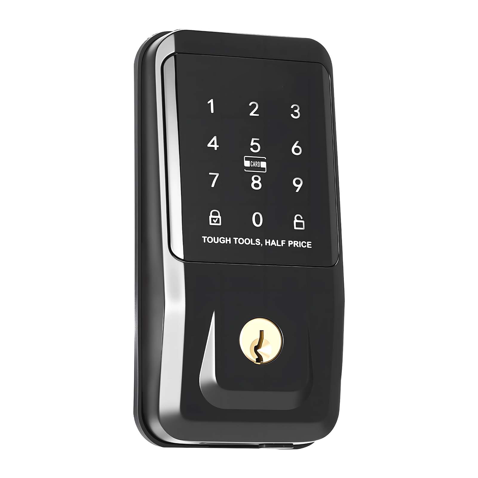 GIVIMO Keyless Entry Door Lock with Lever Handle - Touchpad Electronic Deadbolt - IC Card - Customizable Codes - Auto Lock - Anti-Peek Password - Matte Black #LW102GIVSS3780