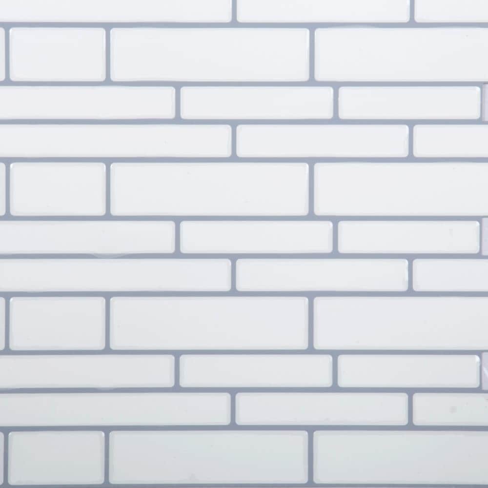 Truu Design 10712DF-6 10-in W x 10-in H Self-adhesive White Geometric Wall Decal