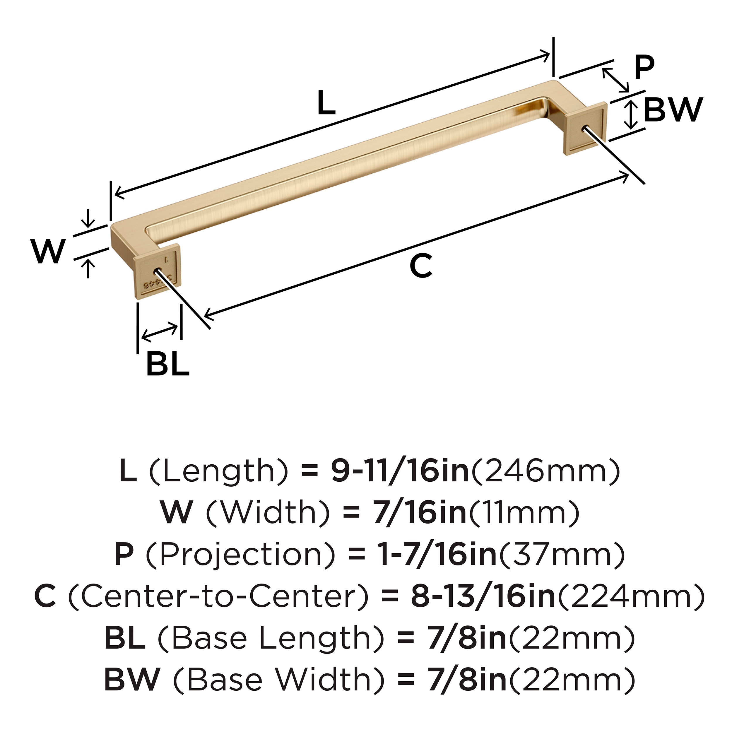 Amerock BP37446BBZ Cabinet-Pulls - View #4