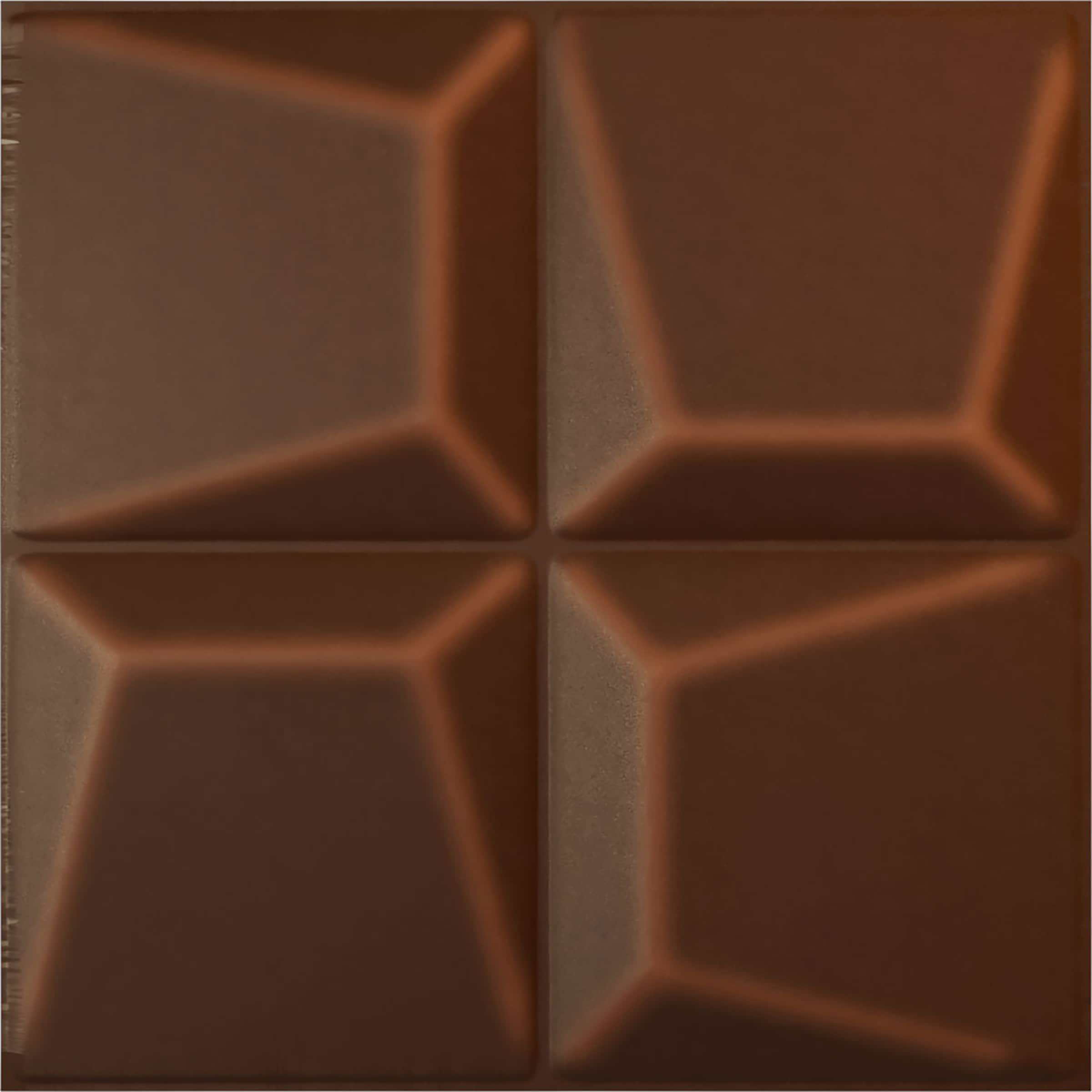 Ekena Millwork WP20X20TEDRU 19-5/8-in x 19-5/8-in Embossed Paintable/Stainable Red PVC Wall Panel (