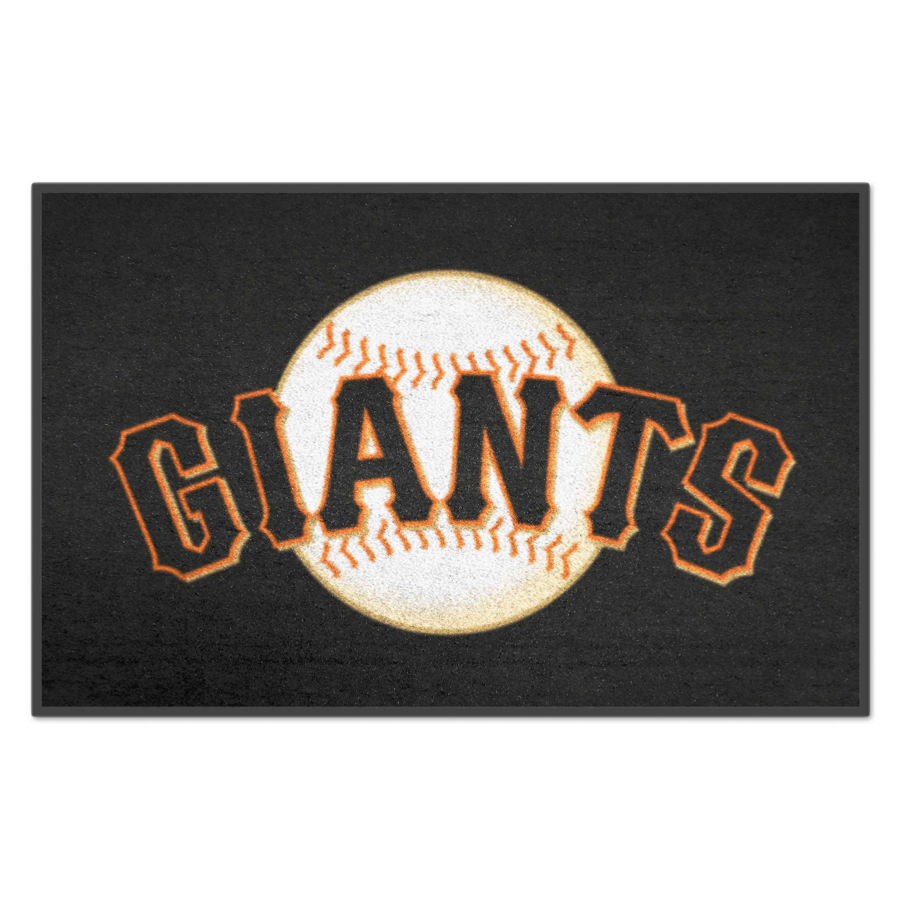 6548 San Francisco Giants 2-ft x 3-ft Black Nylon Rectangular Indoor Decorative Sports Door Mat