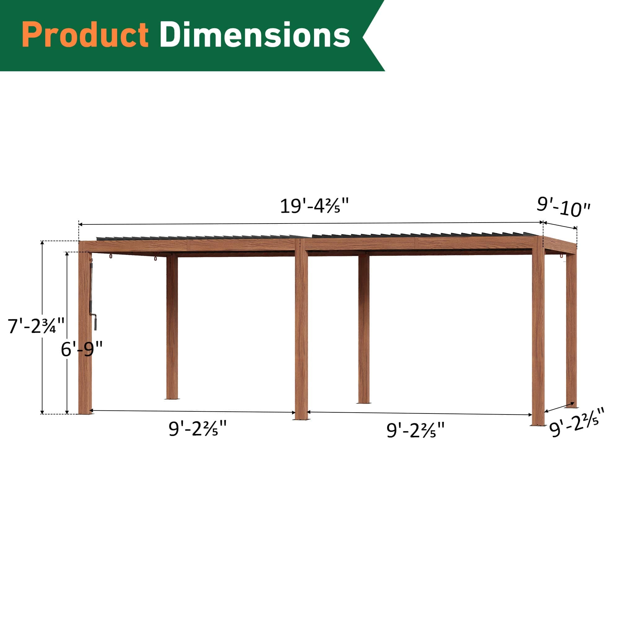 Modern Shade IG10600149-1020S-WLY Pergolas-2 - View #3