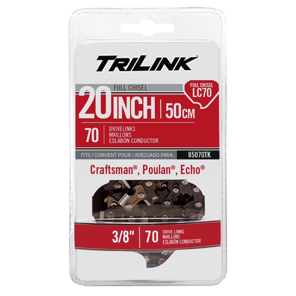 TriLink 85070TK 70 Link Replacement Chainsaw Chain For 20-in , 0.050-in Gauge , 3/8-in Pitch