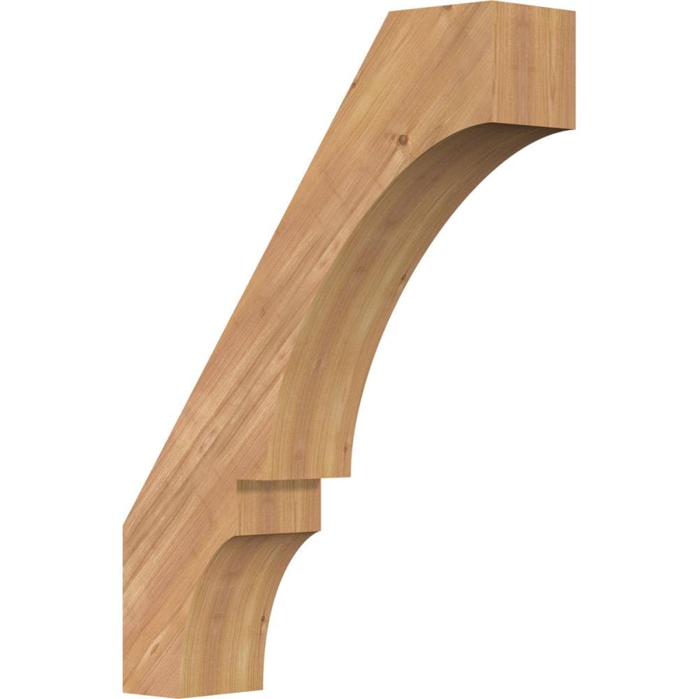 Ekena Millwork BRC06X22X30BOA00SWR 5-1/2-in x 22-in x 30-in Western Red Cedar Unfinished Wood Balboa Smooth Knee Brace