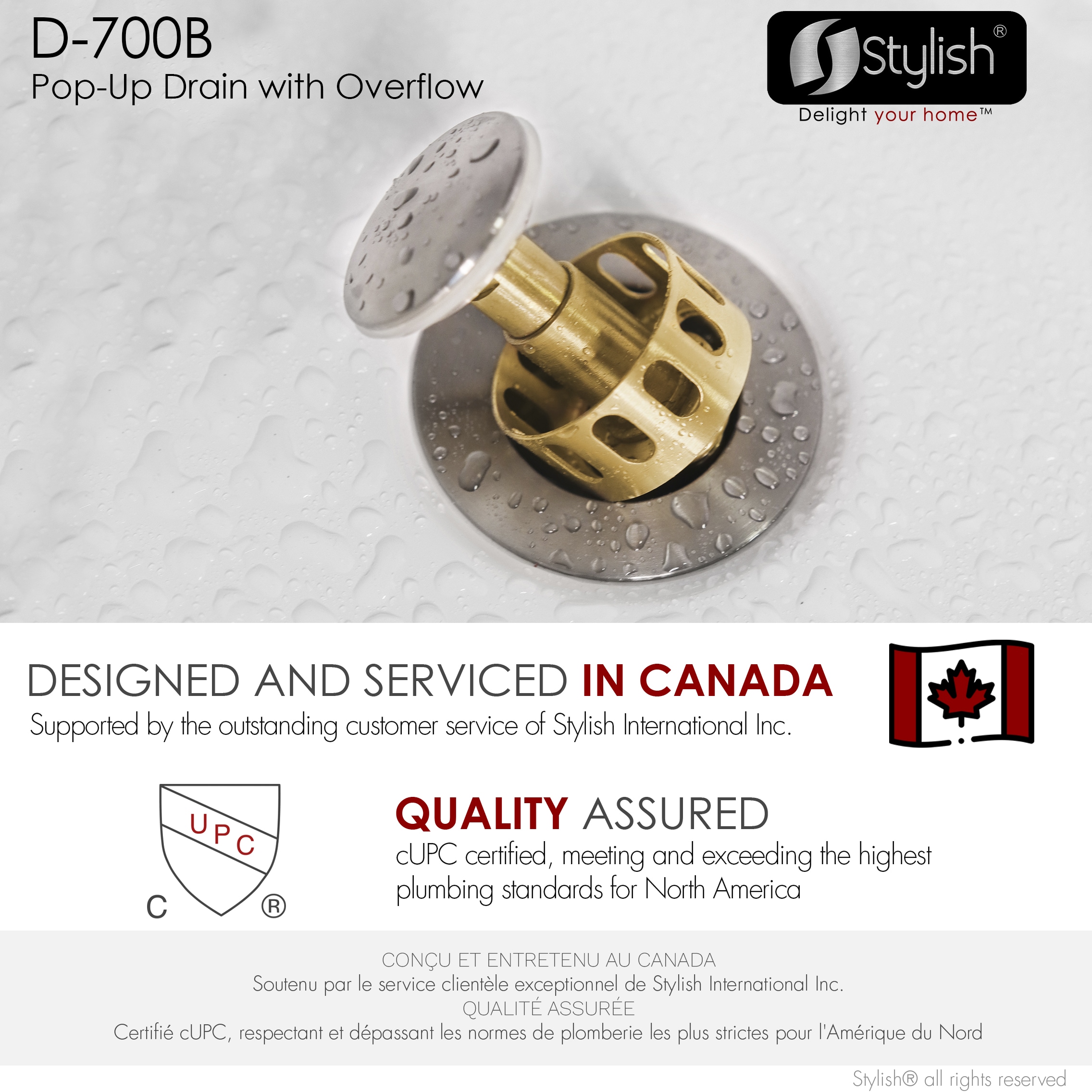 Stylish D-700B Popup-Drains-Accessories - View #8