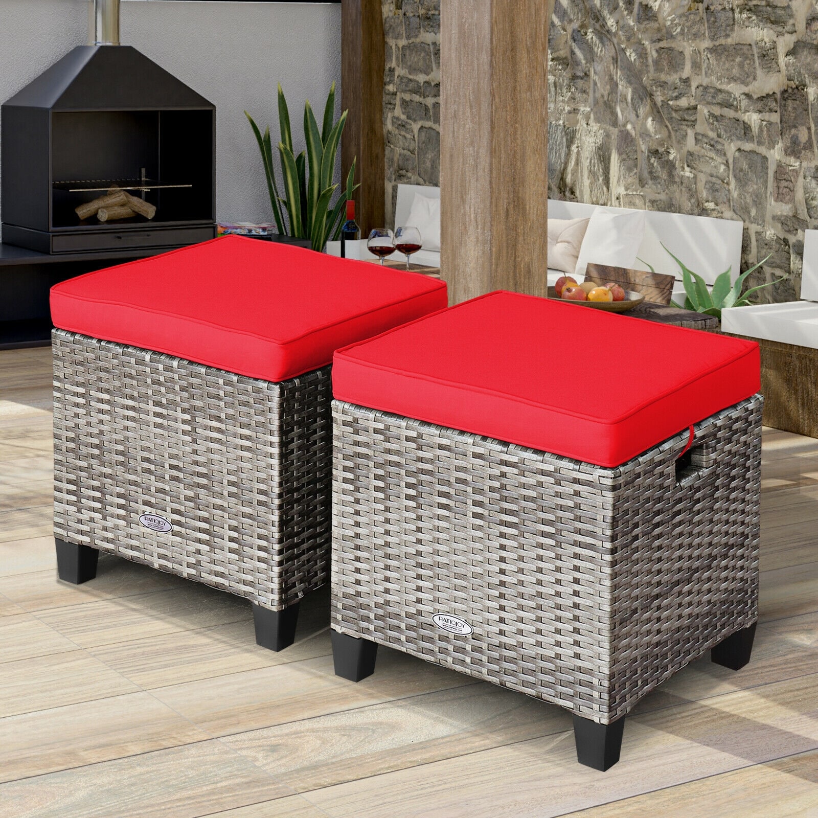 Slickblue D-CO-ER86576WH Indoor-Ottomans - View #2