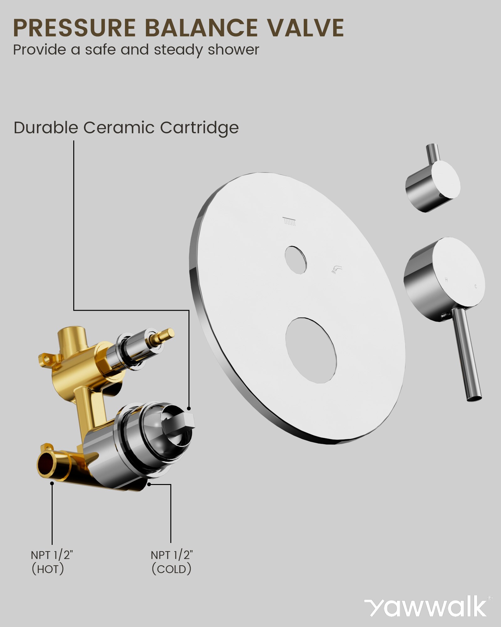 YAWWALK Y11W73-CP Tub-Shower-Faucets - View #7