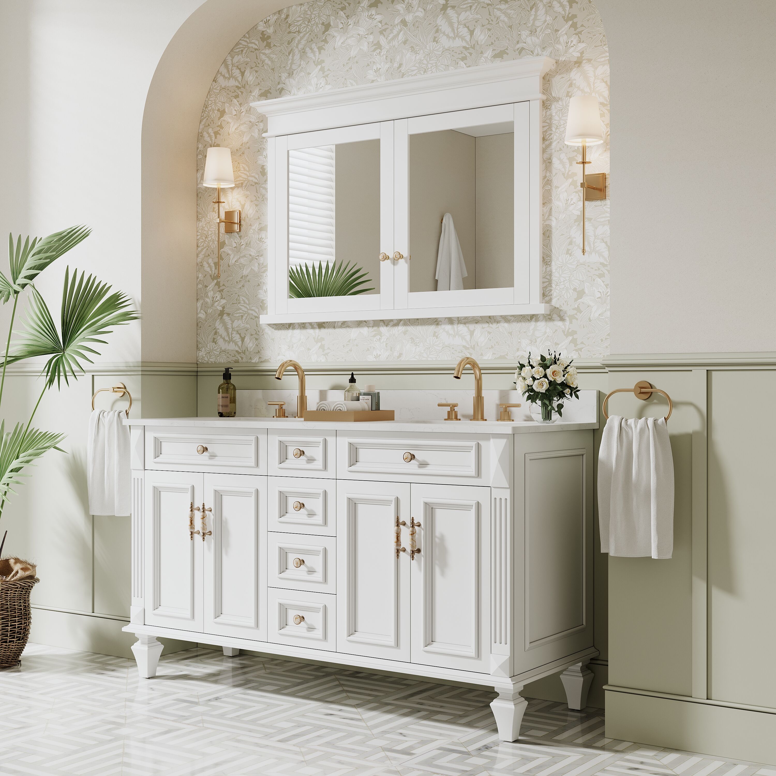 CALVON CLDBMC4832WT Bathroom-Medicine-Cabinets - View #2