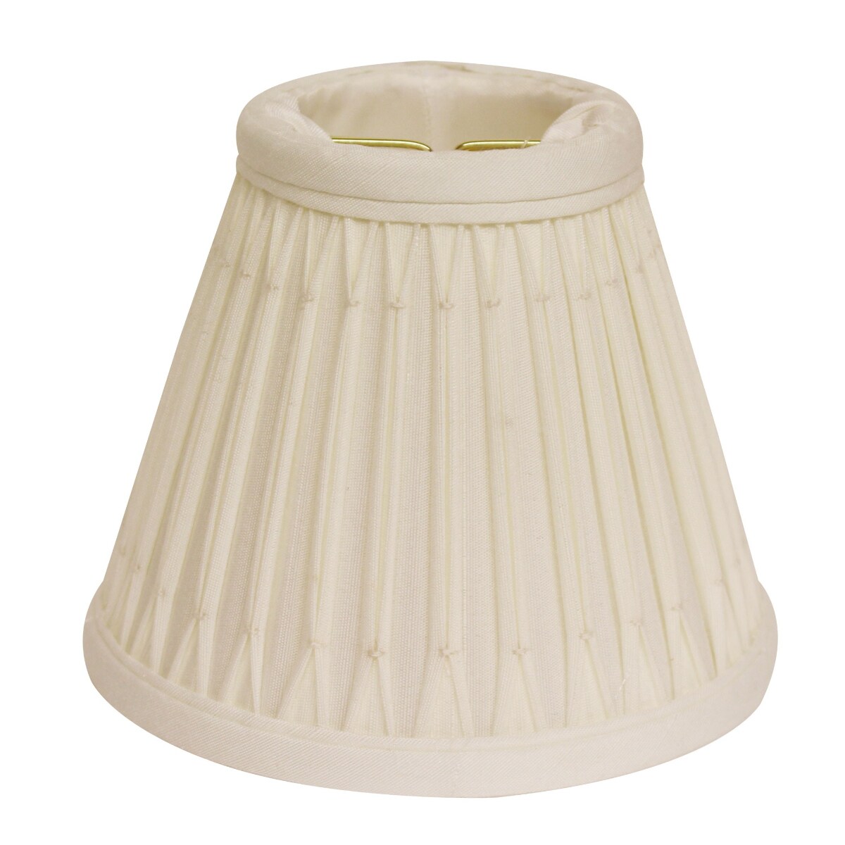 HomeRoots 4000470132 4-in x 6-in Cream Silk Empire Lamp Shade
