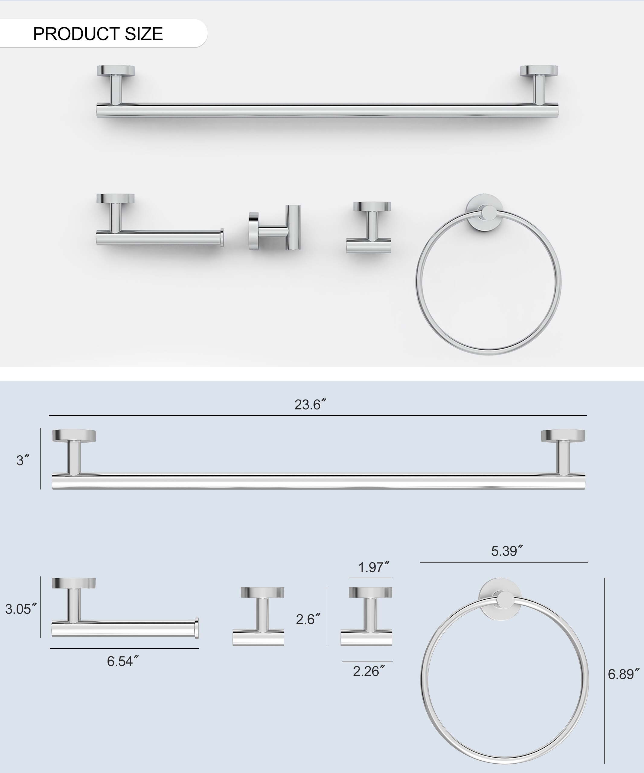 BWE A-91020-C Decorative-Bath-Hardware-Kits - View #7
