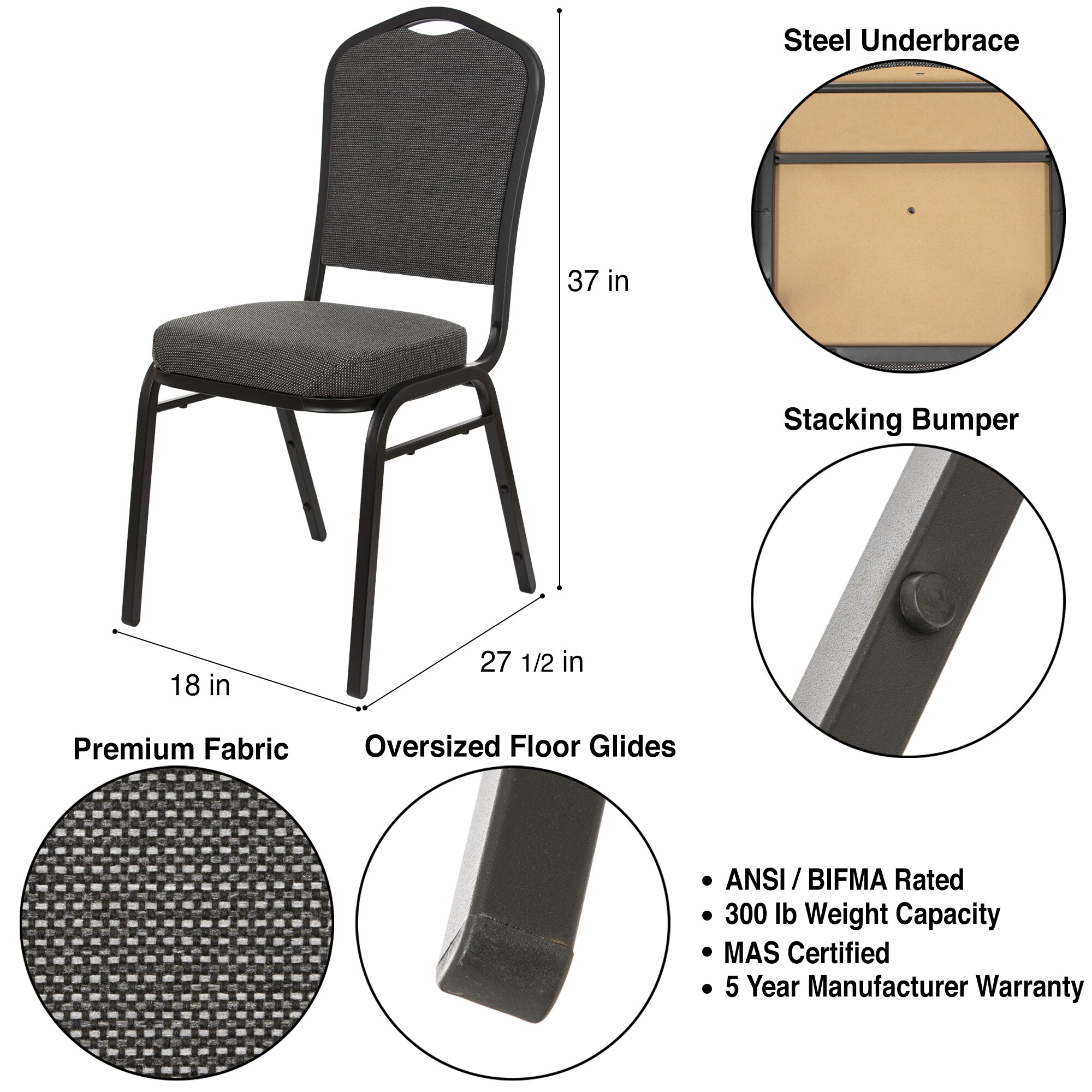 Hampden Furnishings HMD9300BK-FGS/2 Office-Chairs - View #5