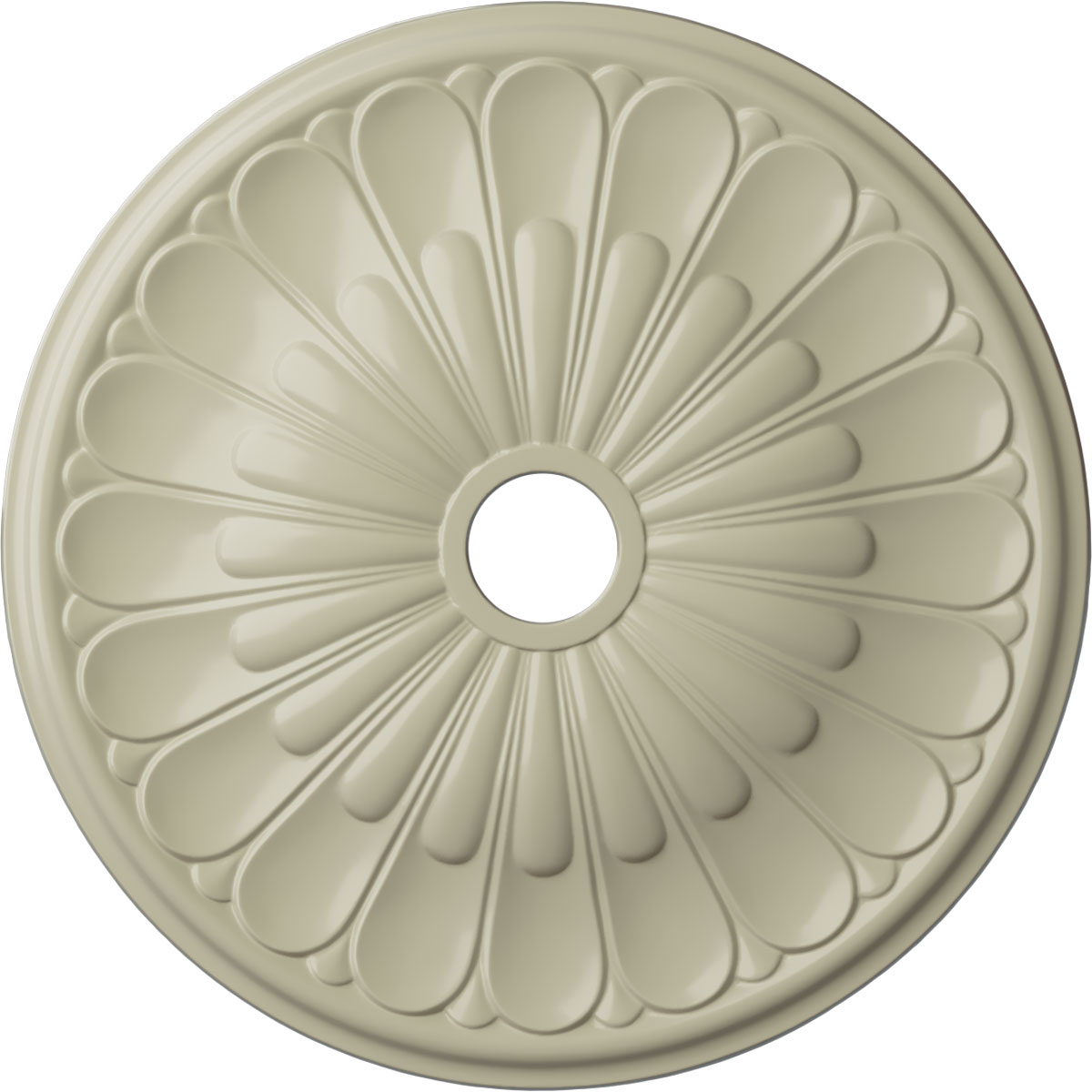 Ekena Millwork CM26ELCYF Elsinore 26.75-in W x 26.75-in L Painted Clear Yellow Polyurethane Whole Ceiling Medallion