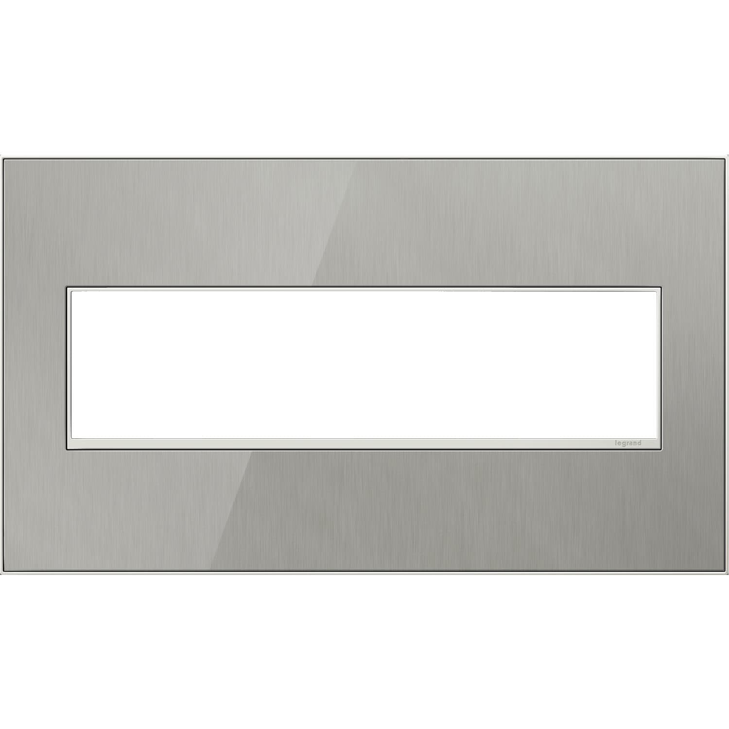 Legrand Adorne 4-Gang Specialty Size Brushed Stainless Steel Indoor ...