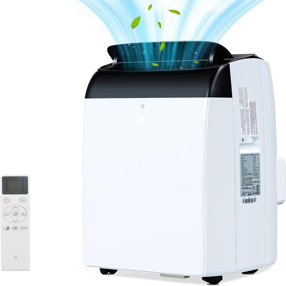 Qeetex LSHQQPHO-0XJ11HNO Portable Air Conditioner 12000 BTU   Portable AC Units with Fan Dehumidifier Sleep Mode Remote Control 24H Timer Installation Kit  Stand Up AC Unit Room Cooling Up to 550sq ft Room