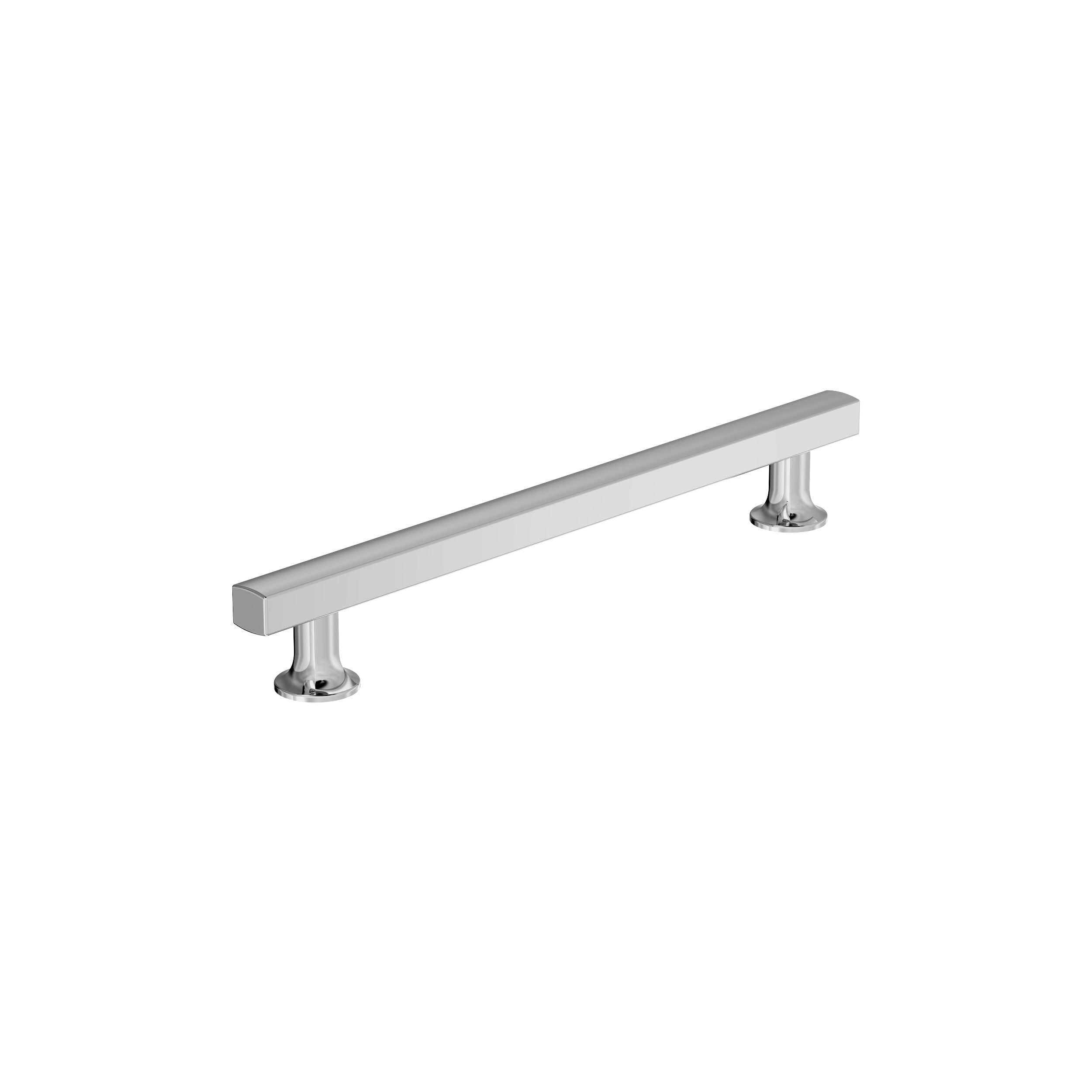 Amerock BP3710726 Everett 7-9/16-in , 192mm Center to Center Polished Chrome Rectangular Bar