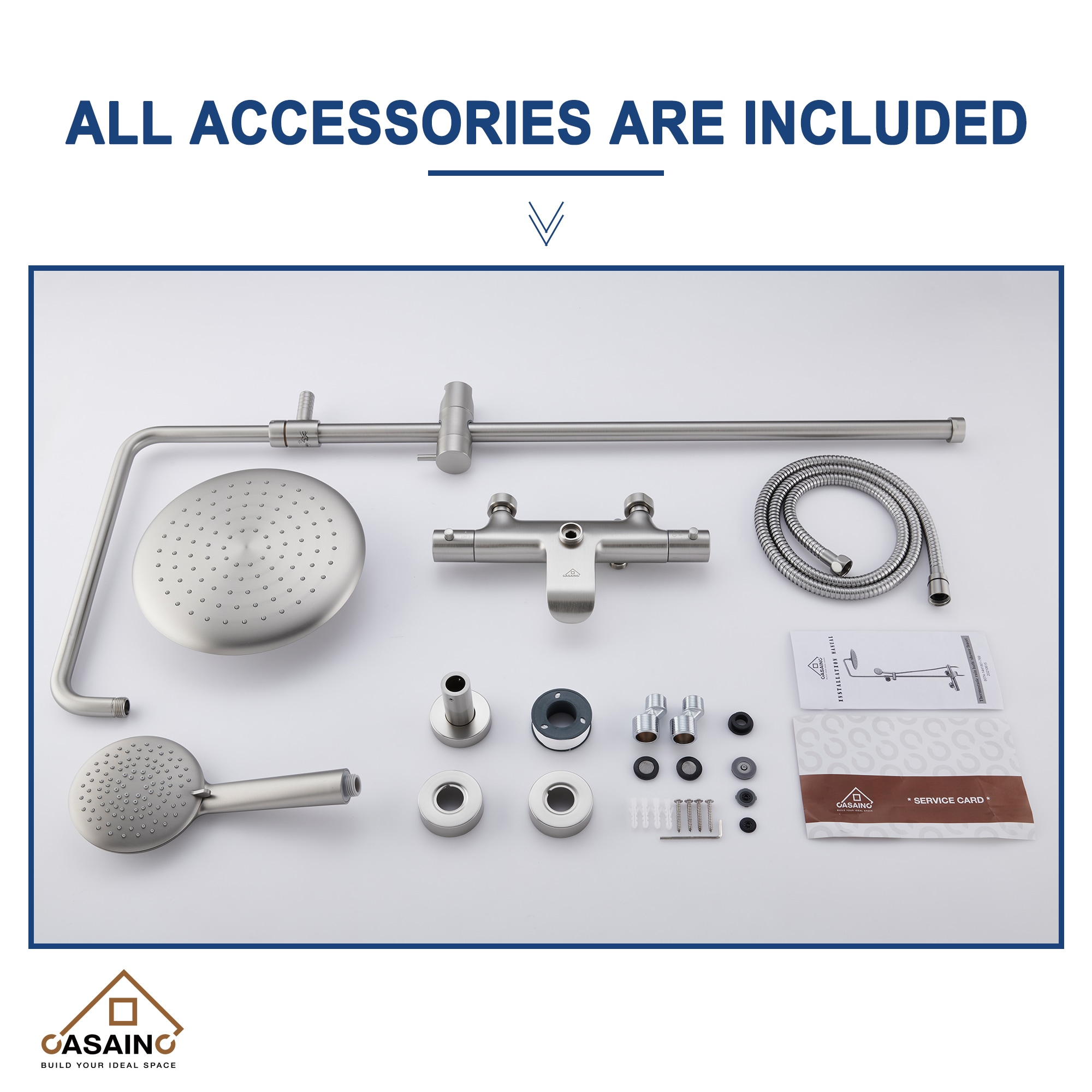 CASAINC HM-T102-RO-BN Showerhead-Bar-Panels - View #9