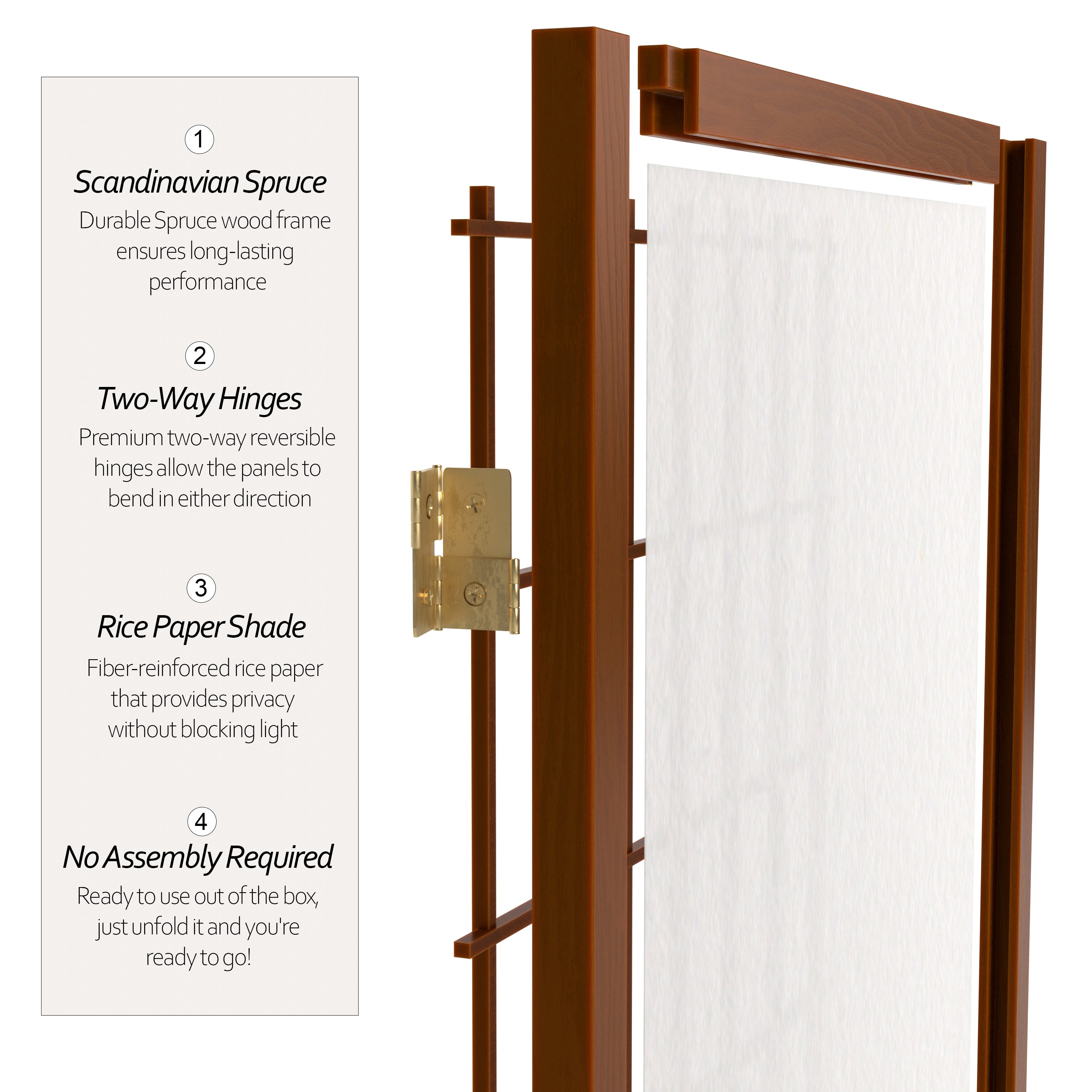 Oriental Furniture SSCWP-6P-WAL Indoor-Privacy-Screens - View #3