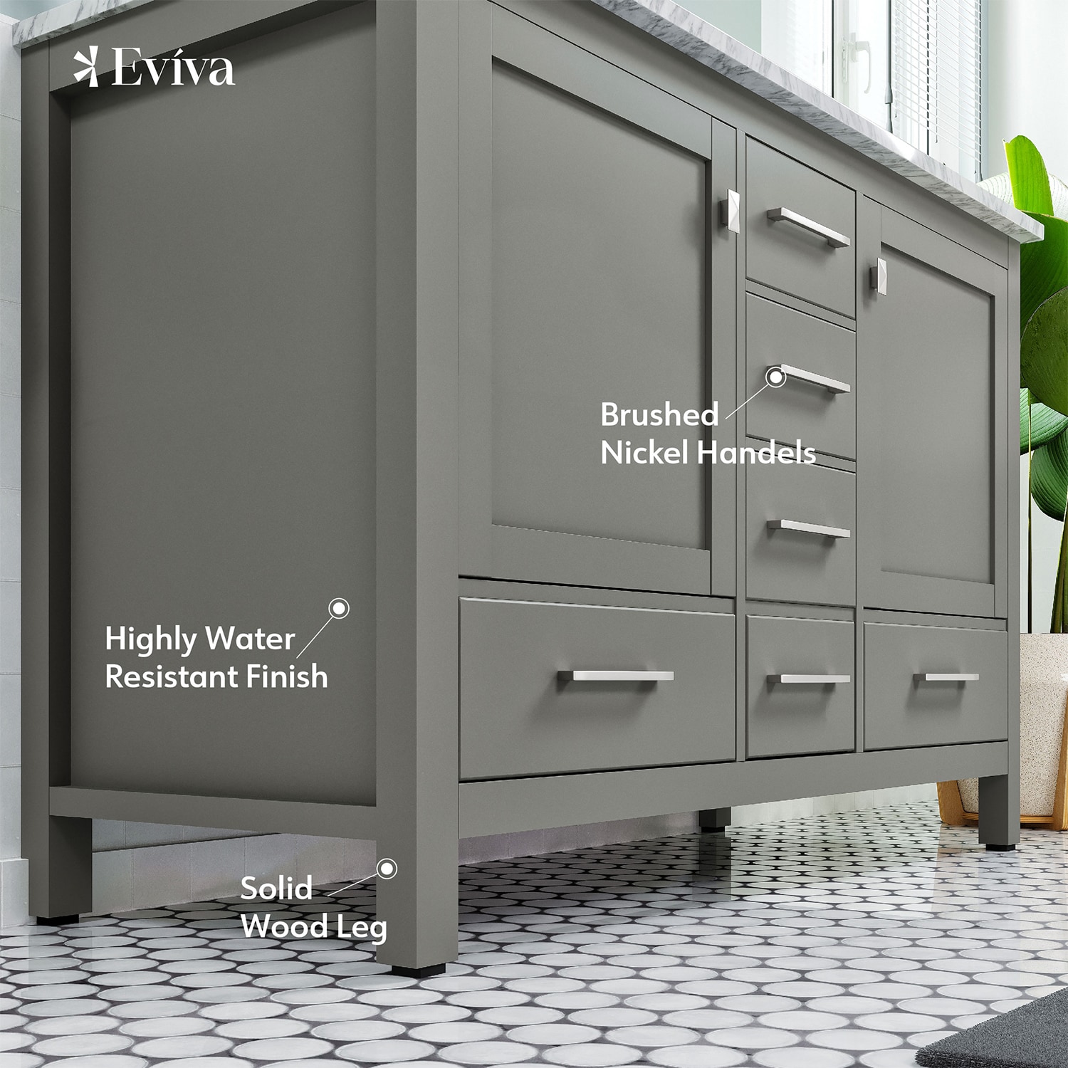 Eviva TVN414-48X18GR-DS Bath-Vanity-Combo - View #4