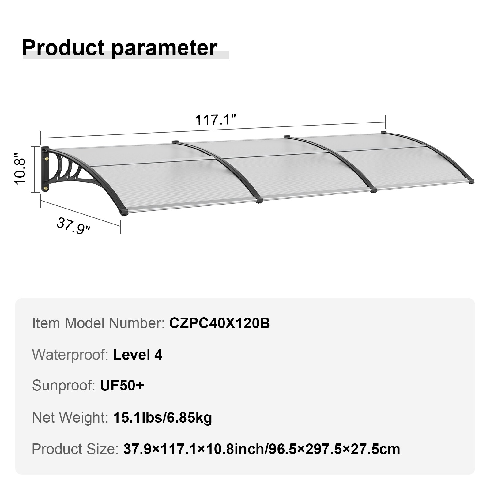 VEVOR MCZYPYCB40120GZJNV0 awnings - View #10
