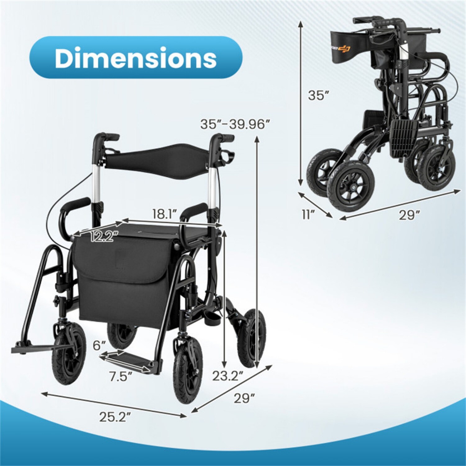 Meibamake 48141640-SYCFM001 Walkers-Wheelchairs-Rollators - View #7
