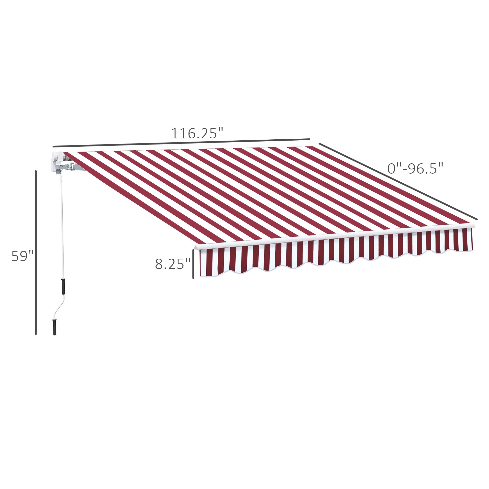 Outsunny 840-150V01WR awnings - View #3