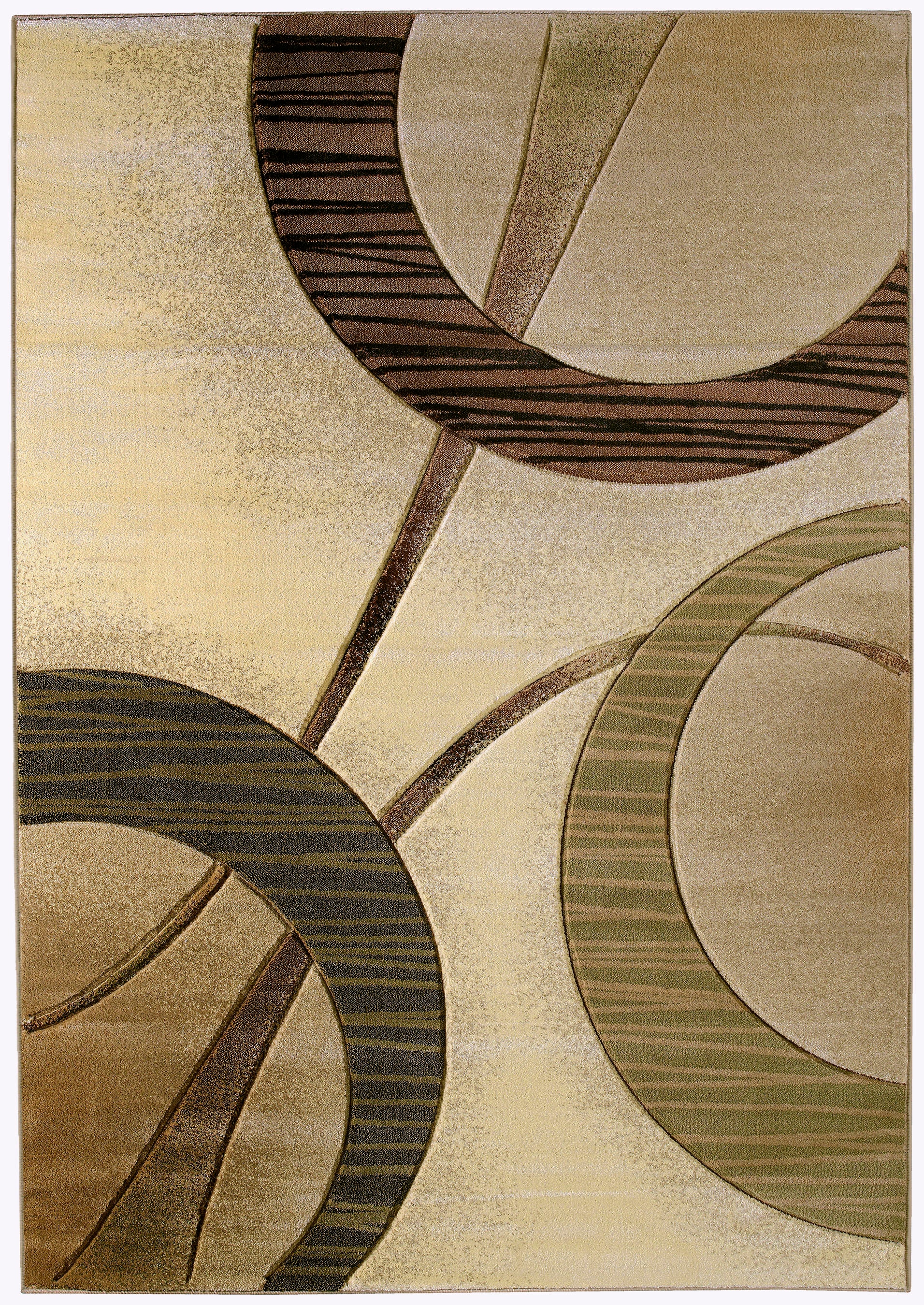 United Weavers Of America 510 22090 24 Contours 2 x 3 (ft) Polypropylene Cream Rectangular Indoor Geometric Area rug