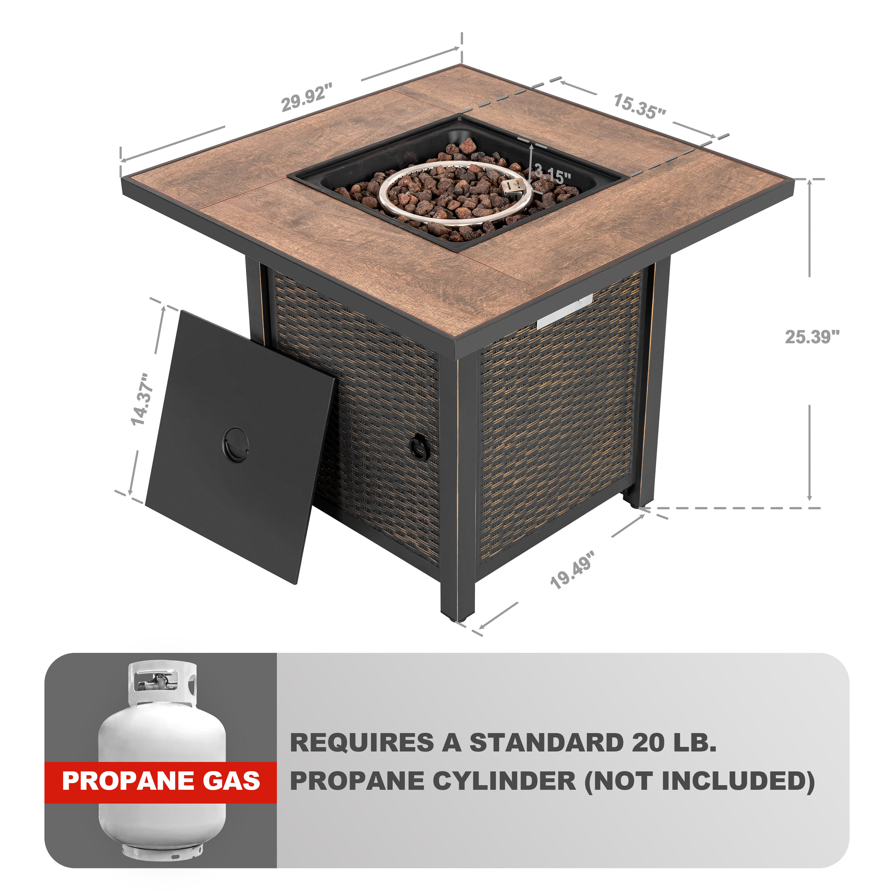 Nuu Garden AF006-C Outdoor-Gas-Firepits - View #7