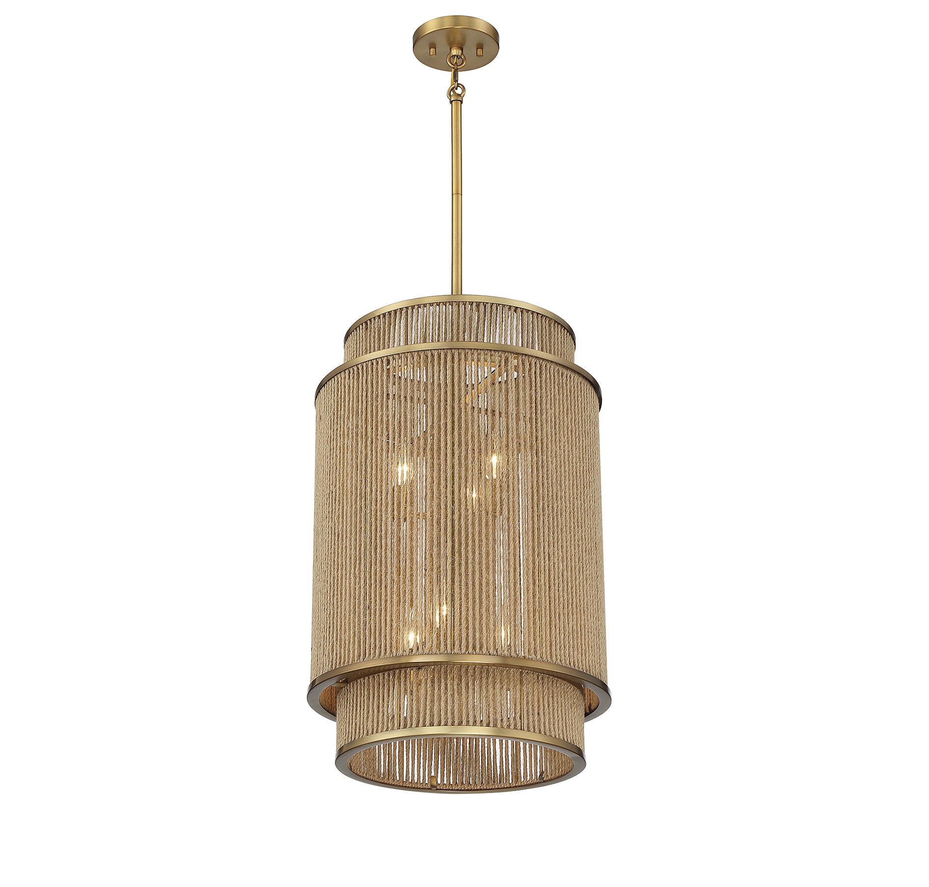 Savoy House Ashburn 6-light Warm Brass And Rope Bohemian Global 