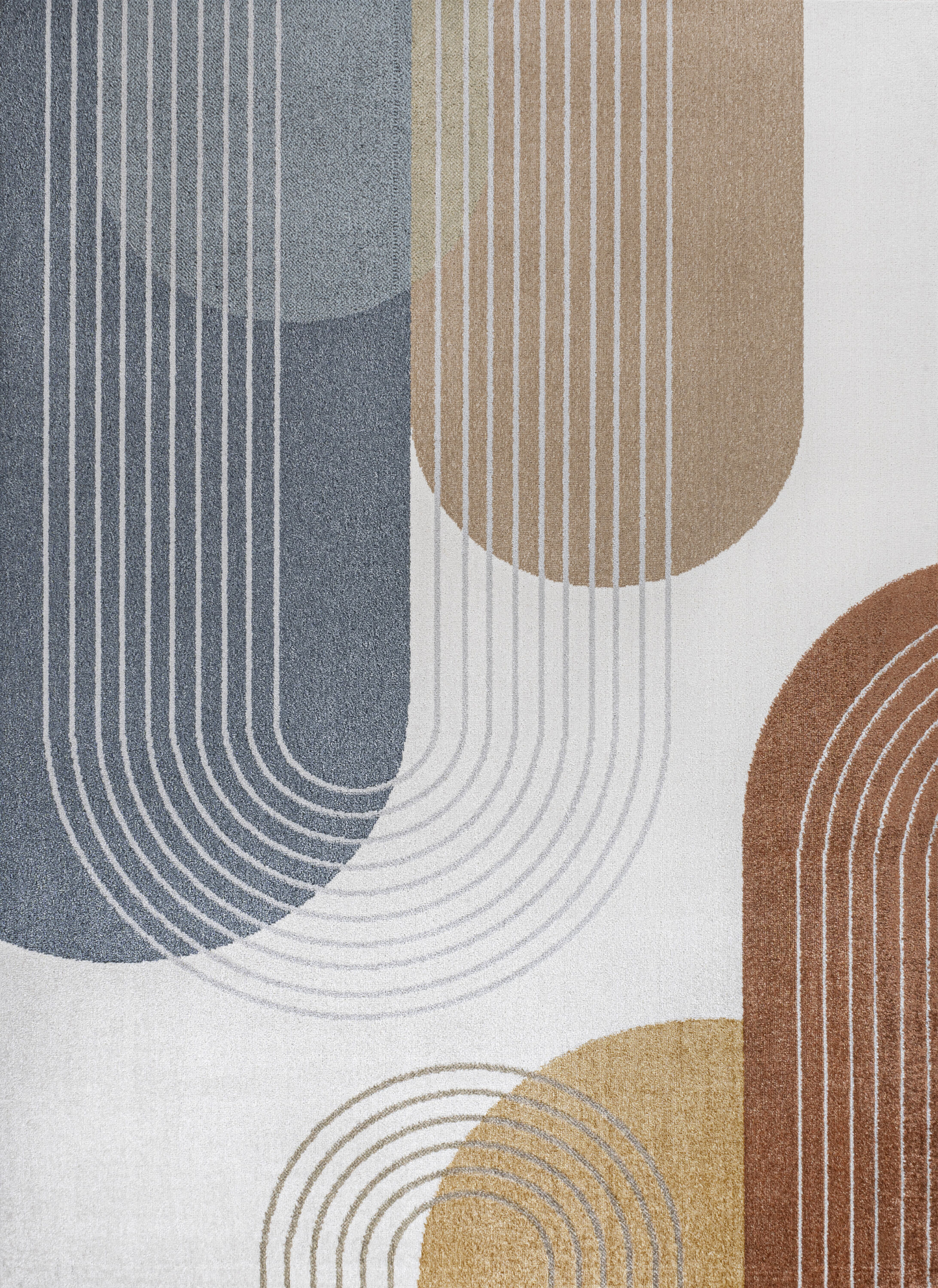 Multi-Color Geometric Washable Synthetic Kids Area Rug 5' x 8'