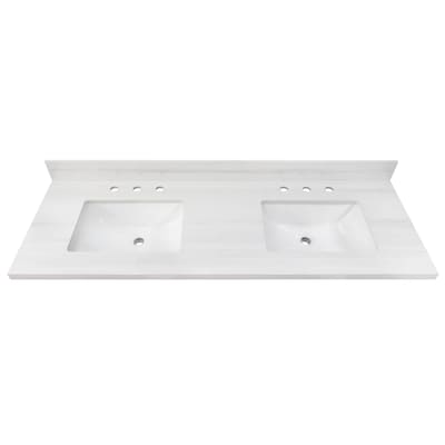Allen Roth Dolomiti Bianco 61 In, 61 White Single Sink Vanity Top