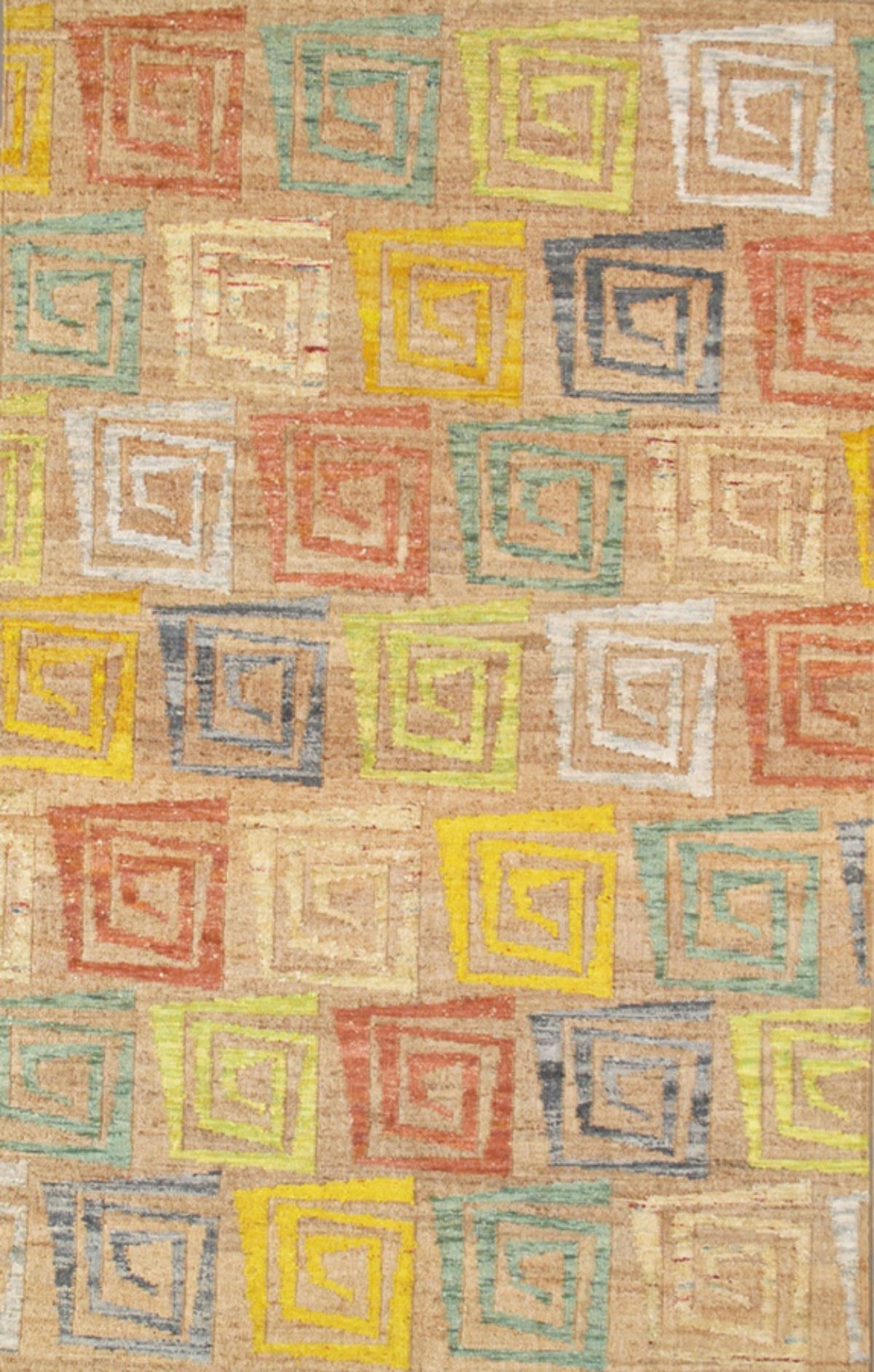 Pasargad Home PARB-SD2A-8'X11' Sumak 8 X 11 (ft) Cowhide Camel Indoor Geometric Area Rug
