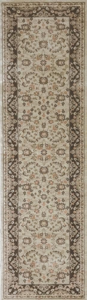 Radici USA 3810/0033/CREAM Garda 2 x 8 (ft) Polypropylene Cream Rectangular Indoor Floral/Botanical Oriental Runner rug