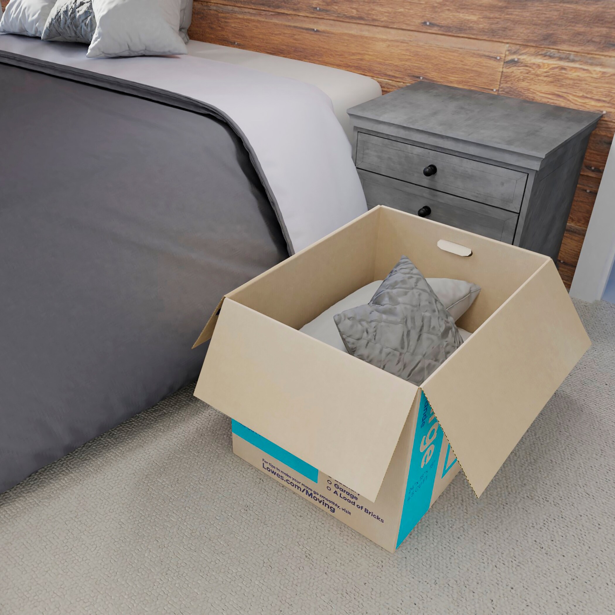 Lowe's 24-Inches W x 18-Inches H x 18-Inches D Classic Large Cardboard Moving Box with Handle Holes