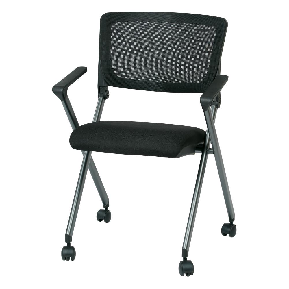 Office Star Products 2-Pack Black Standard Folding Chair with Padded ...