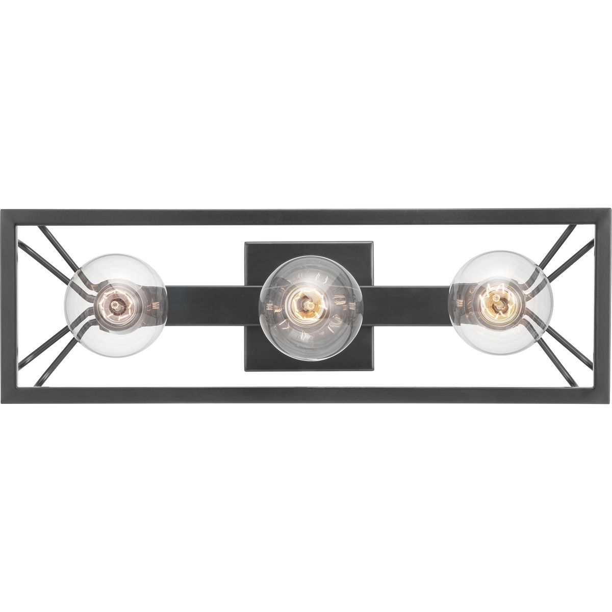 Progress Lighting P300276-167 Frisco 22-in 3 -Light Black Industrial Vanity light