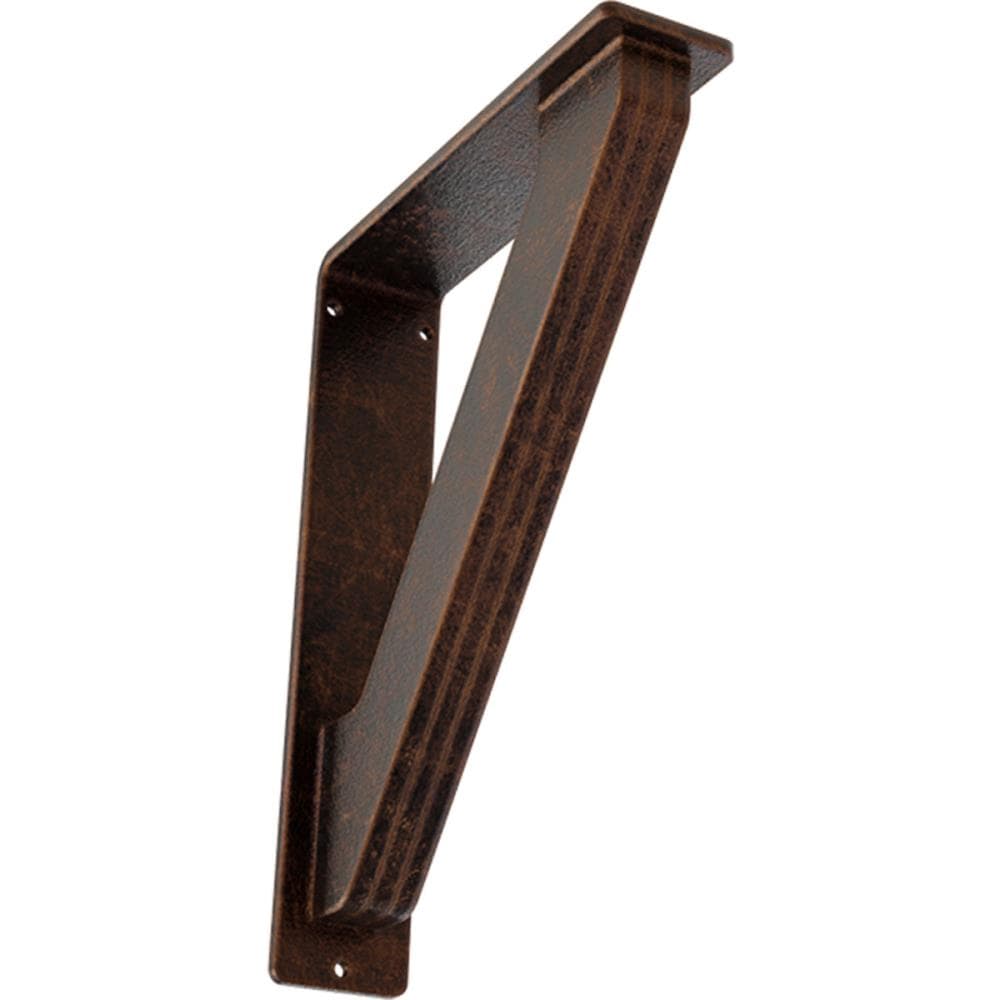 Ekena Millwork BKTM02X07X10TTRACO Traditional 7.5-in x 2-in x 10-in Antique copper Wrought iron Countertop support bracket