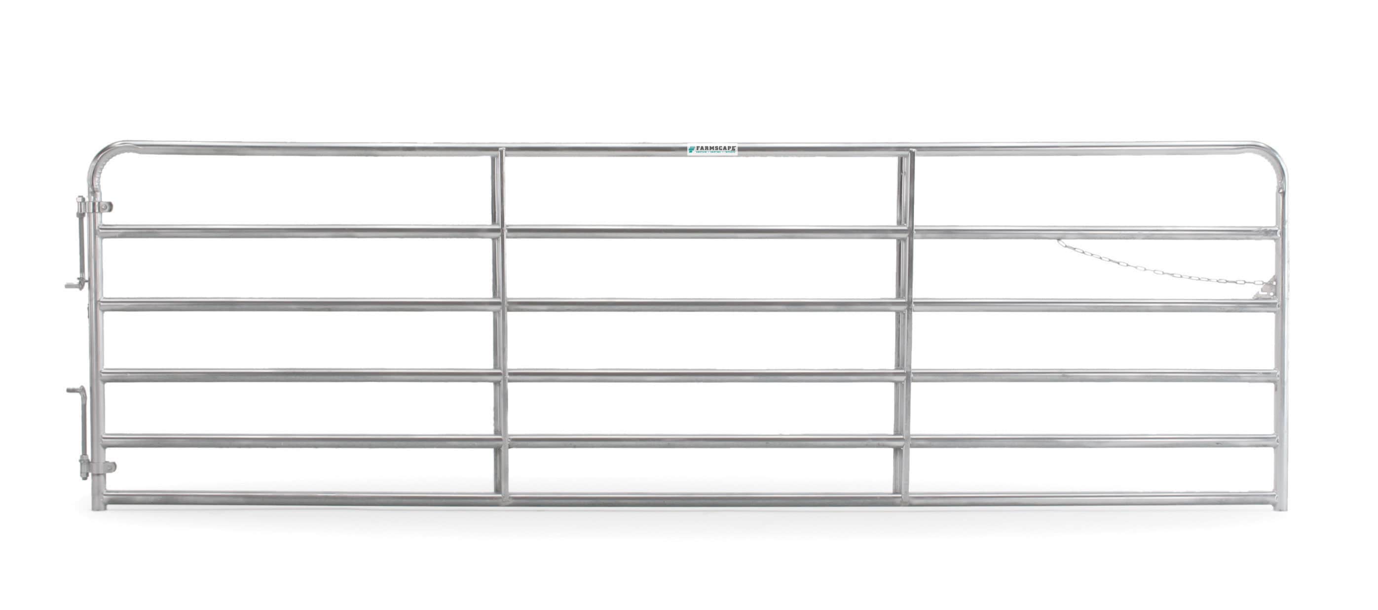 Tarter 2GVG14 4-ft H x 14-ft W Galvanized Galvanized steel Farm Corral Fence gate