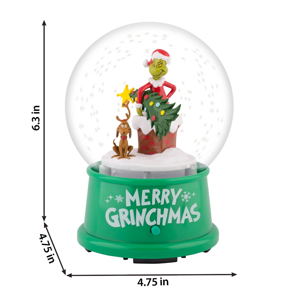 Grinch 6.3-in Musical Decoration Dr. Seuss The Grinch Snowflake  Battery-operated Batteries Included Christmas Decor in the Christmas Decor  department at