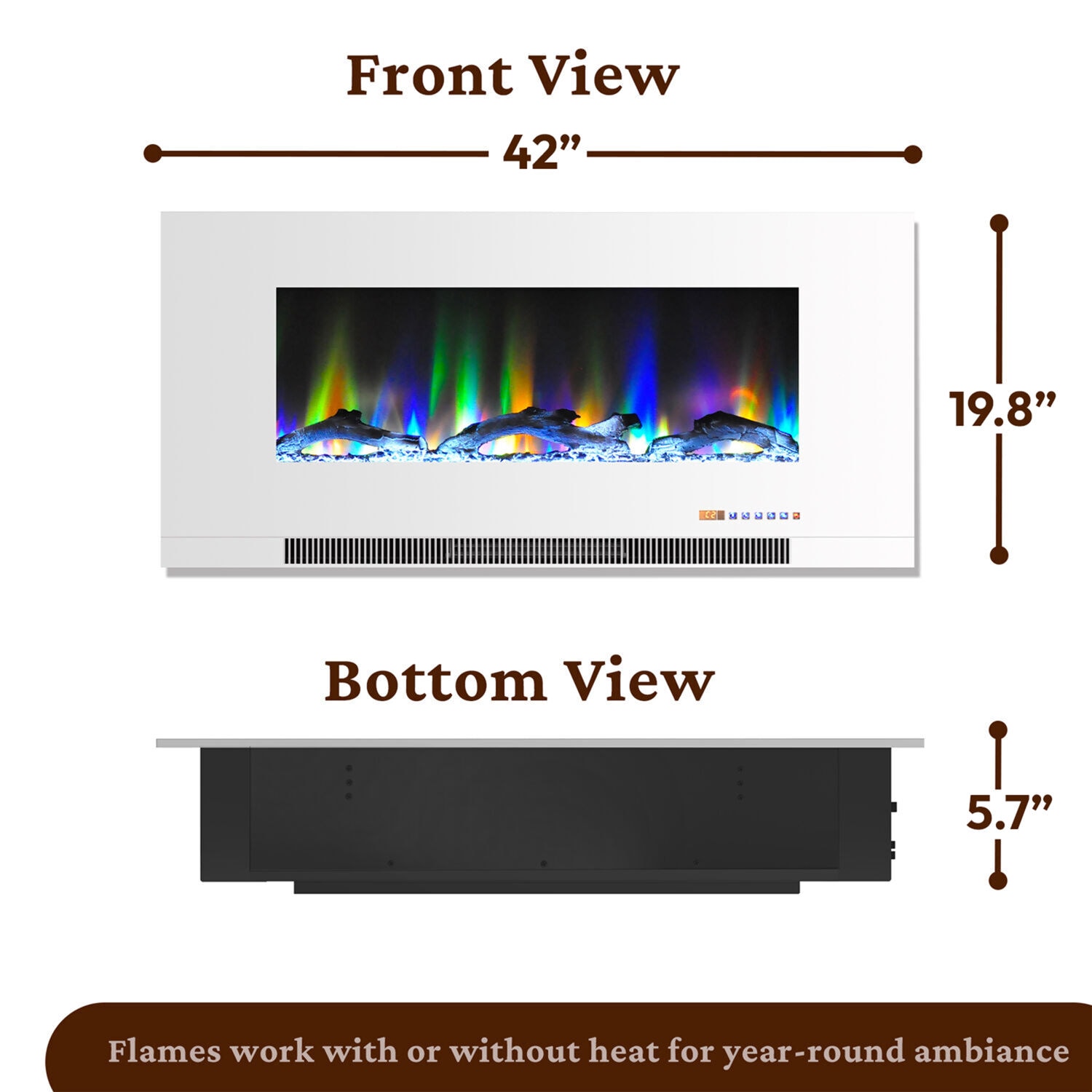 Cambridge CAM42WMEF-2WHT Electric-Fireplaces - View #3