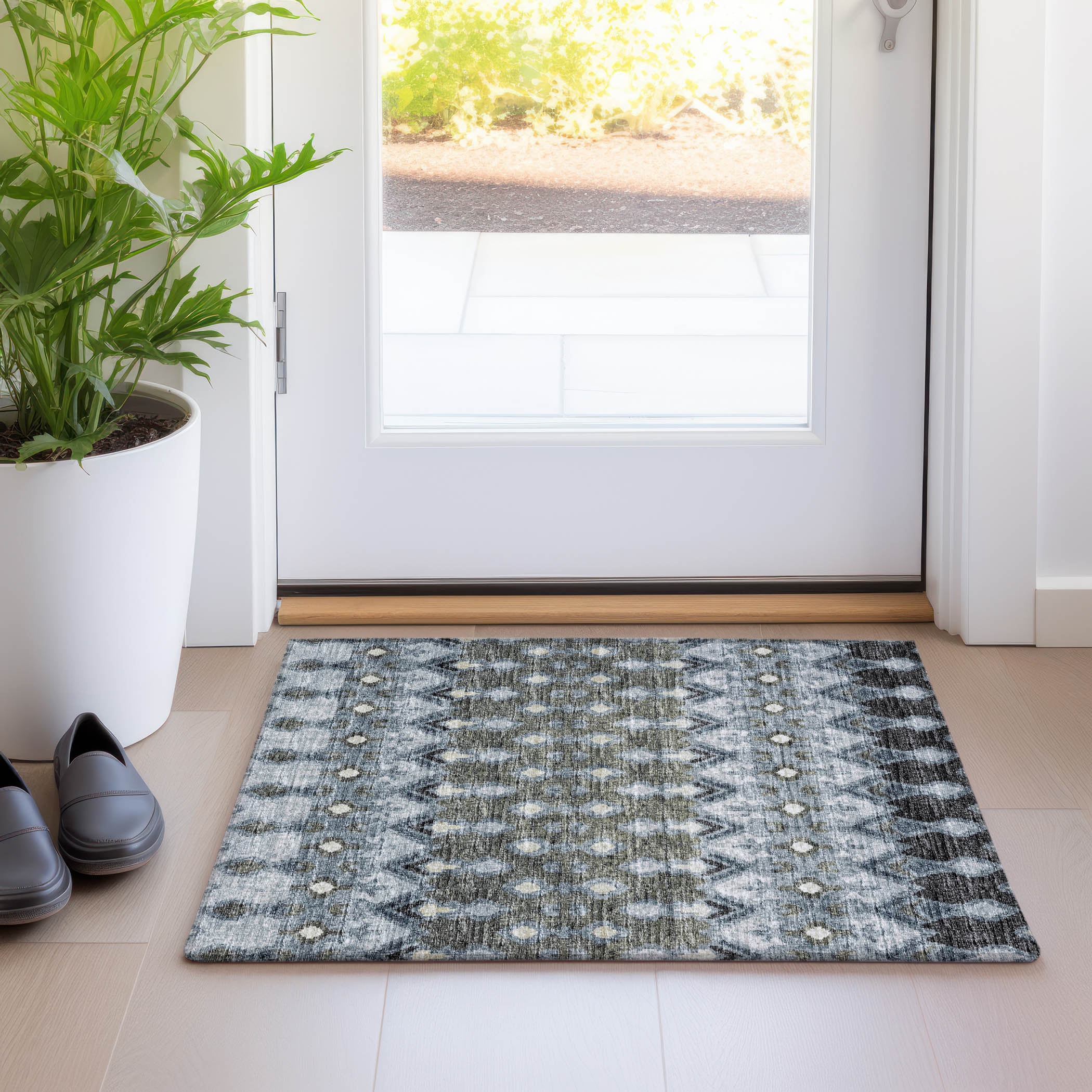 Addison Rugs AMF72MO20X30 Mayfield AMF72MO 2 x 3 (ft) Loomed Polyester Moody Rectangular Indoor Abstract Machine washable Area rug