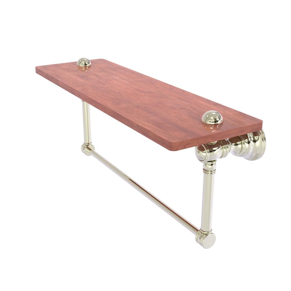 Allied Brass CL-1-16TB-IRW-PNI Carolina Polished Nickel Wall mount Bathroom Shelf ( 16-in x 7-in x 5-in )
