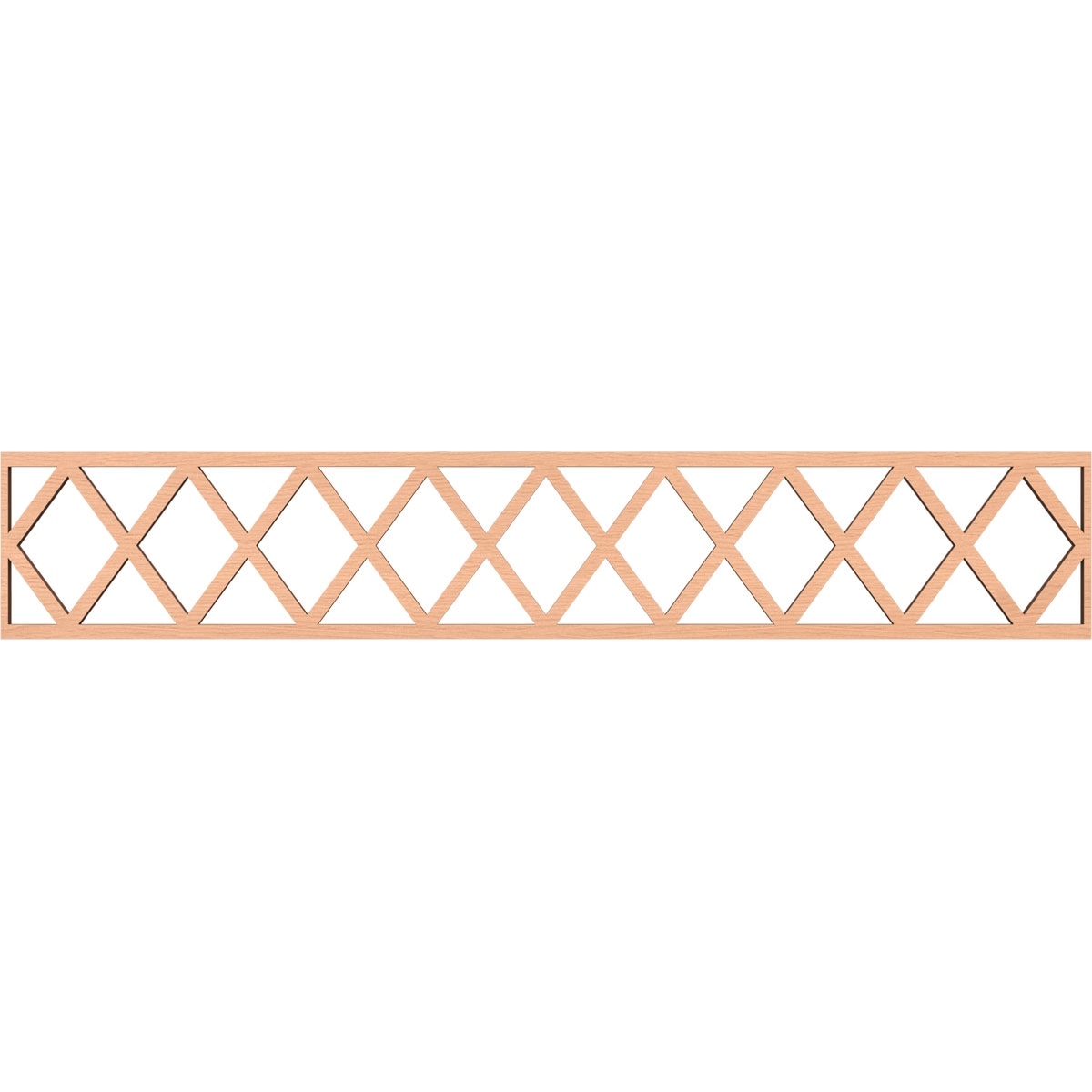 Ekena Millwork MLDB08X46WOLAL Wolford Fretwork Flat Trim 8-in x 3.89-ft Alder Brown Unfinished 2155867 Pierced Wall Panel Moulding