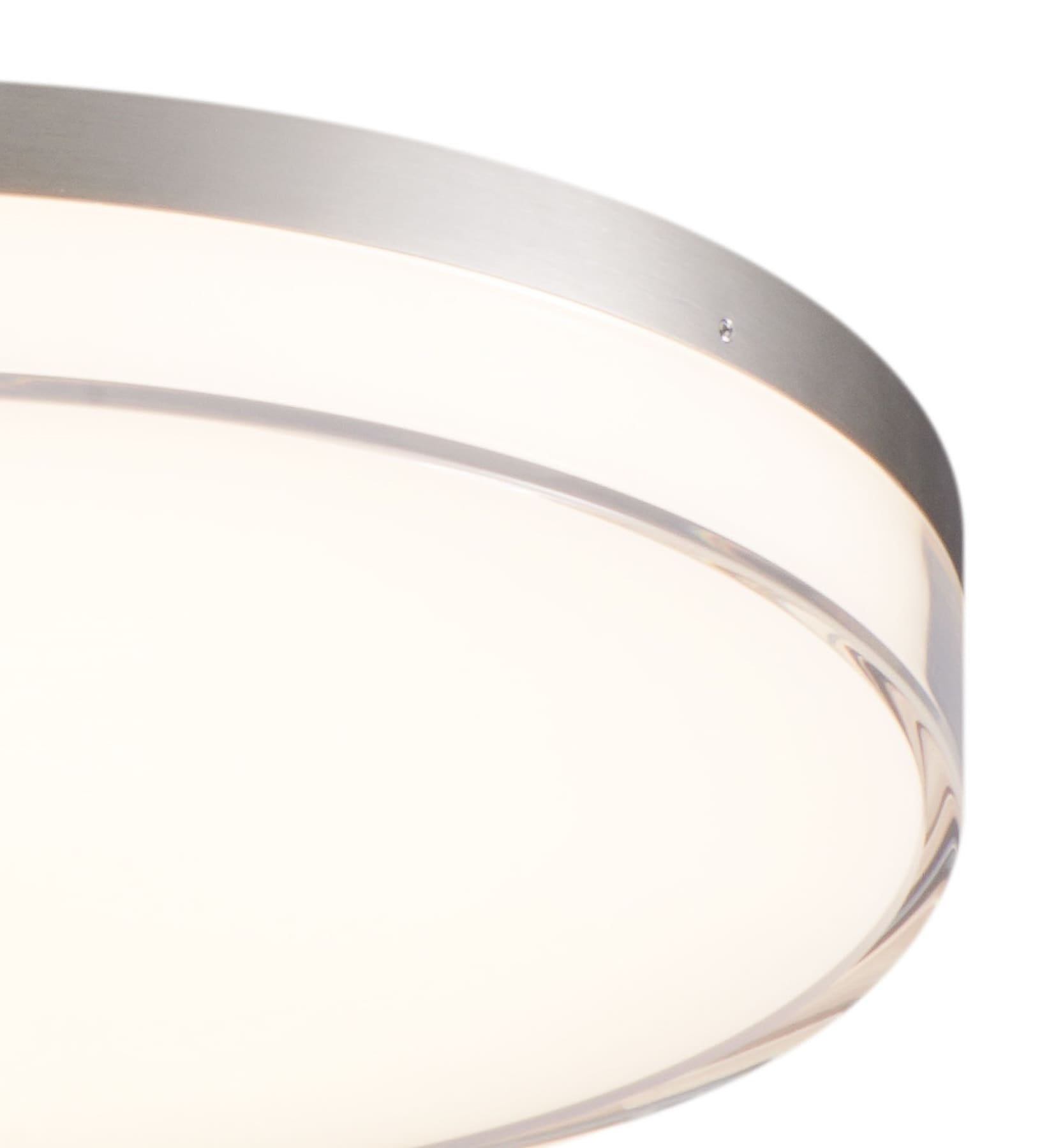 11-Inch Brushed Nickel LED Flush Mount Light with Acrylic Shade