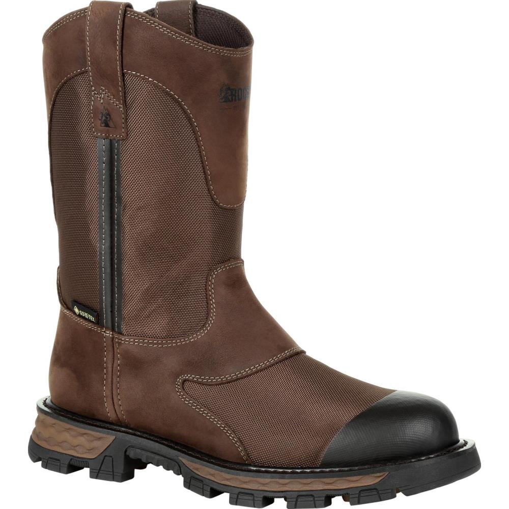 Rocky Mens Bark Brown Waterproof Outdoor Boots Size: 9 Medium in